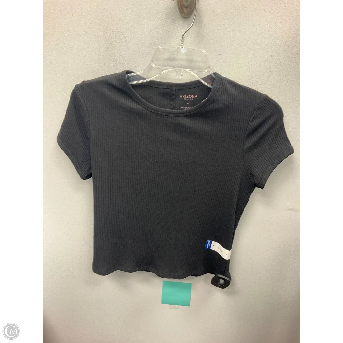 Top Short Sleeve Basic By Arizona In Black, Size: M