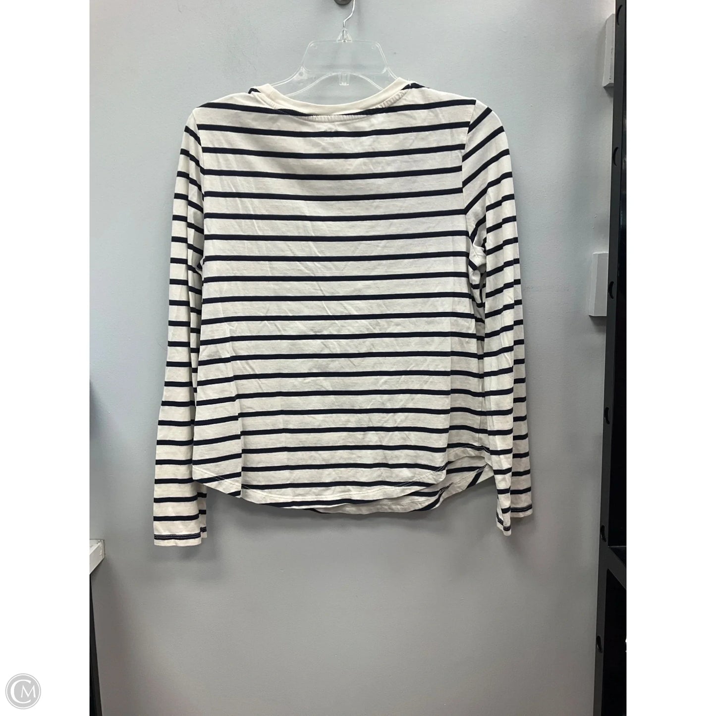 Top Long Sleeve Basic By Gap In Striped Pattern, Size: M