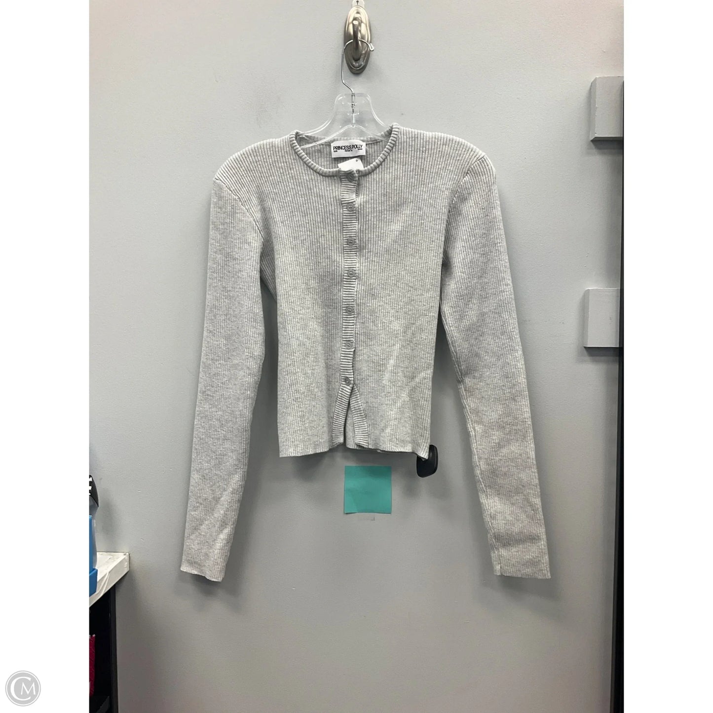 Sweater Cardigan By Princess Polly In Grey, Size: 8