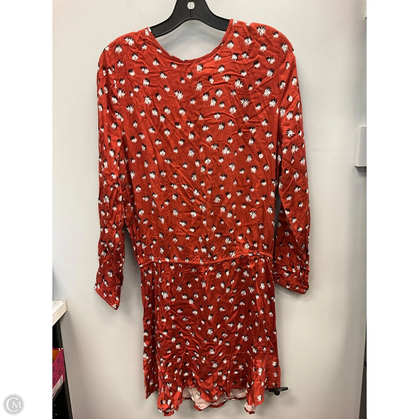 Dress Casual Short By Mudpie In Orange & White, Size: M