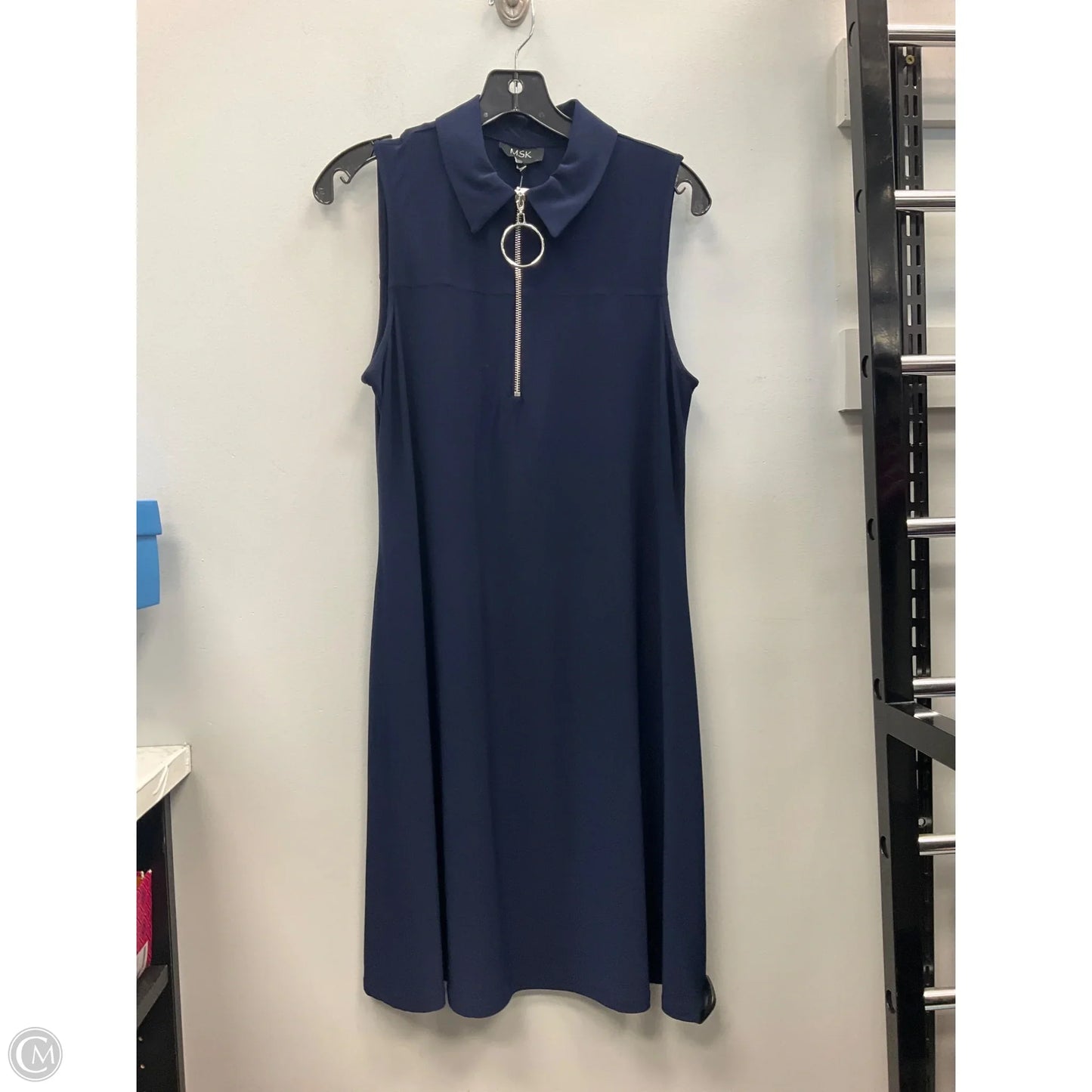 Dress Casual Midi By Msk In Blue, Size: M