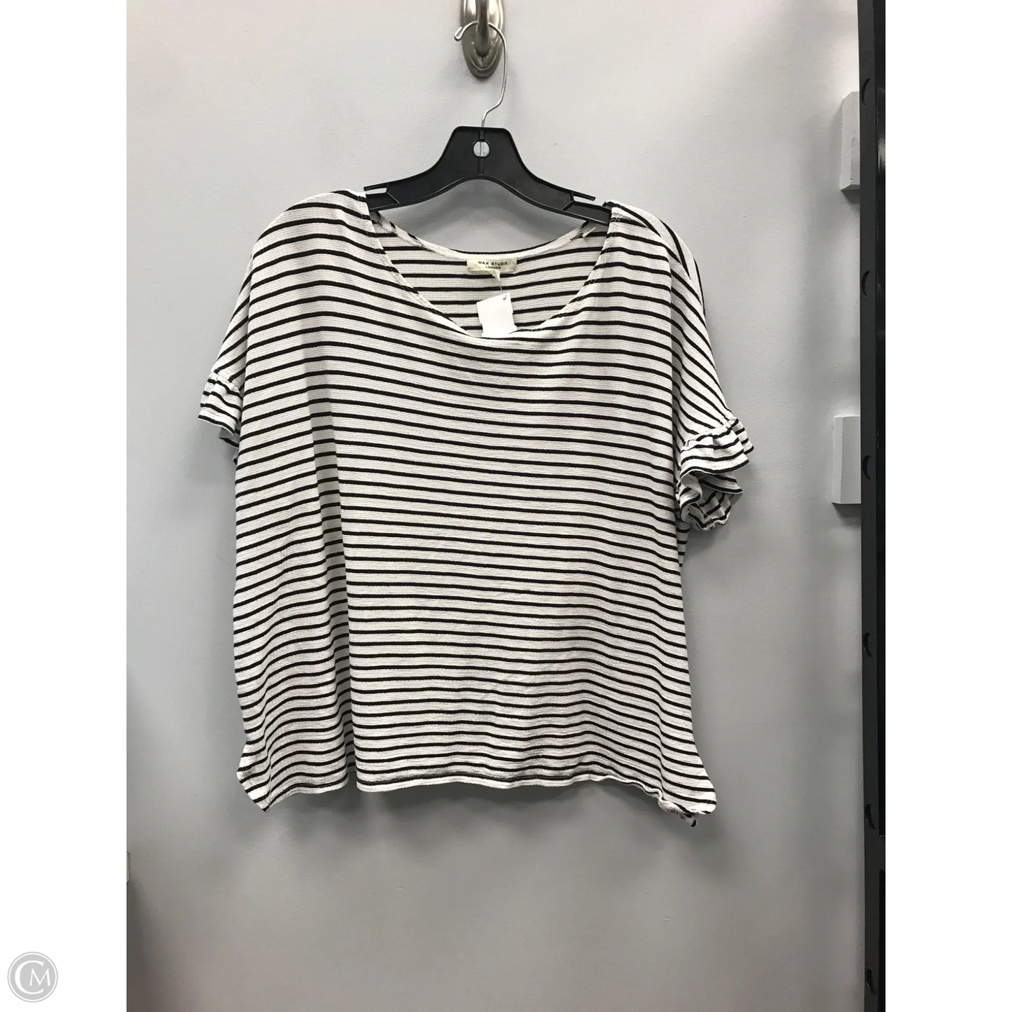 Top Short Sleeve By Max Studio In Striped Pattern, Size: 1x