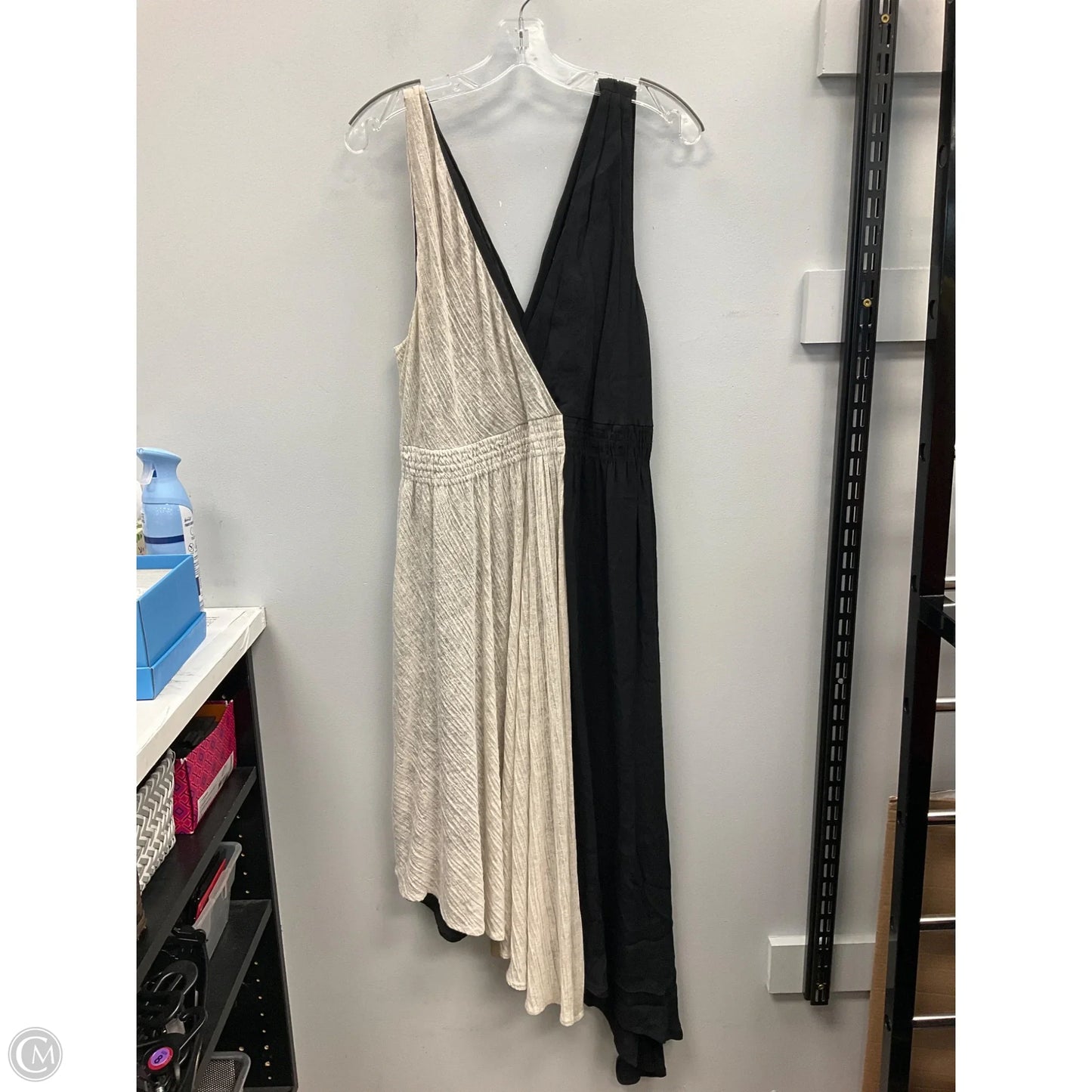 Dress Casual Short By Maeve In Black & Grey, Size: L