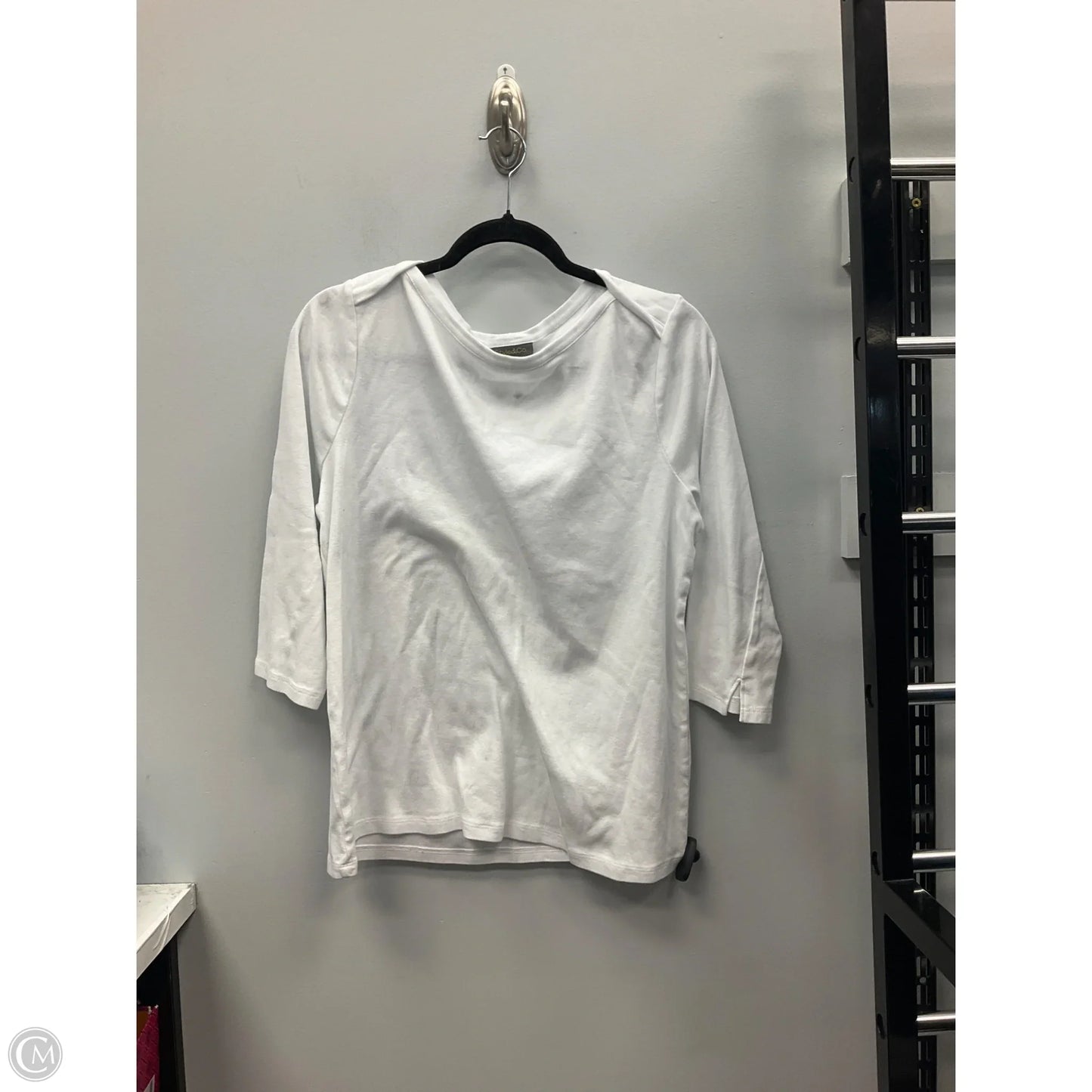 Top Long Sleeve Basic By Style And Company In White, Size: Xl
