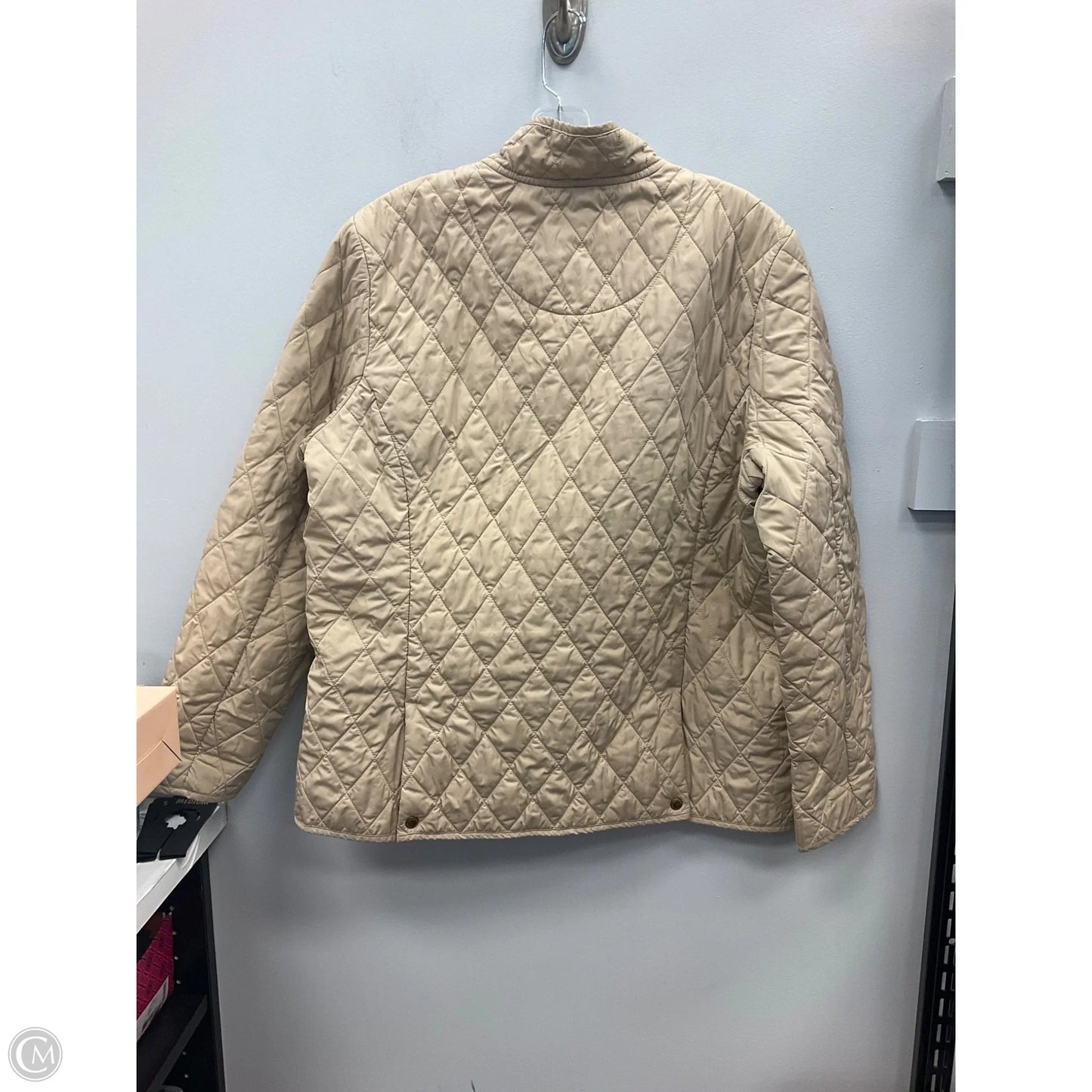 Jacket Puffer & Quilted By Lands End In Tan, Size: L