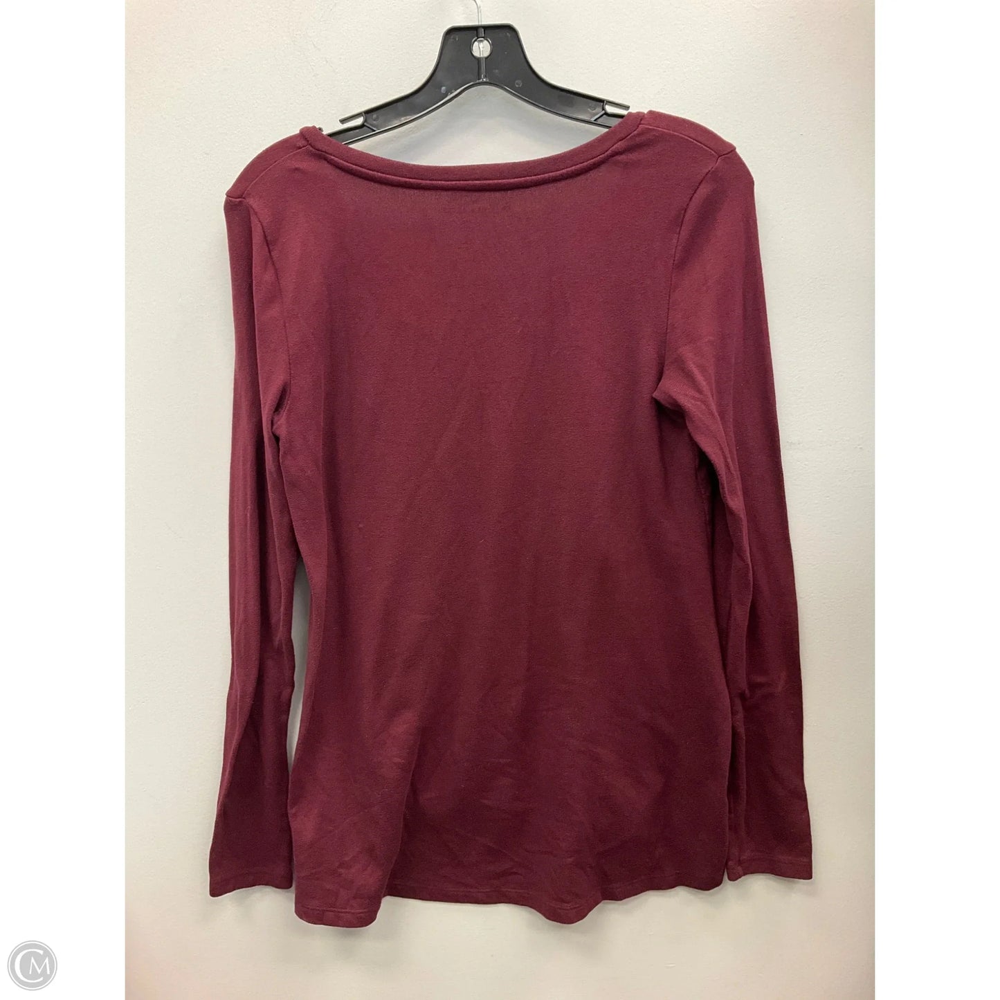 Top Long Sleeve Basic By America In Maroon, Size: S