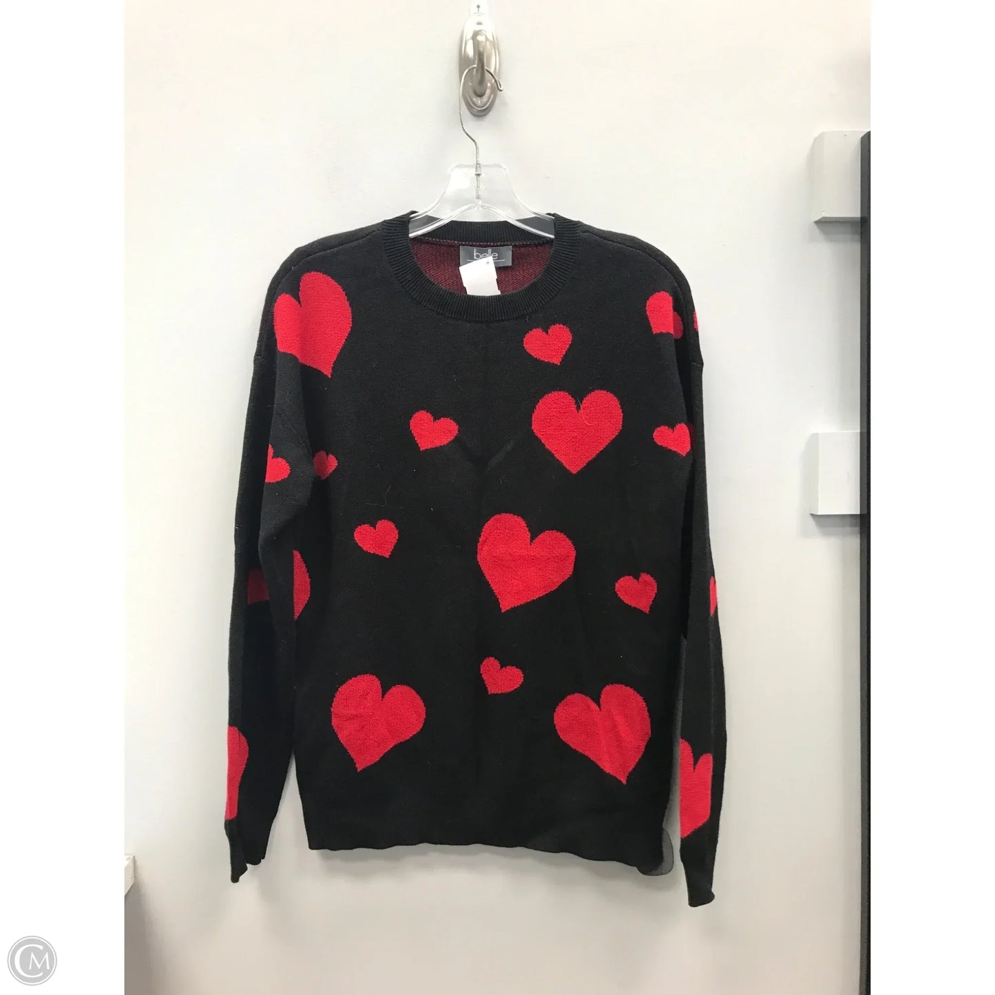 Sweater By Belldini In Black & Red, Size: M