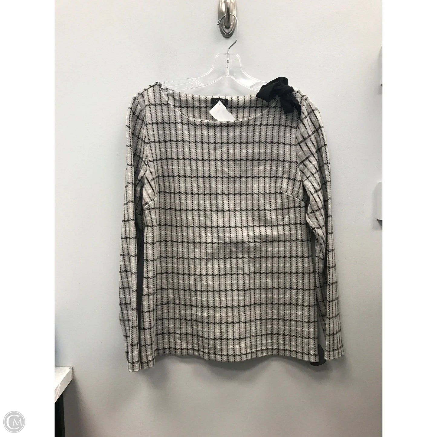 Top Long Sleeve By Talbots In Plaid Pattern, Size: M