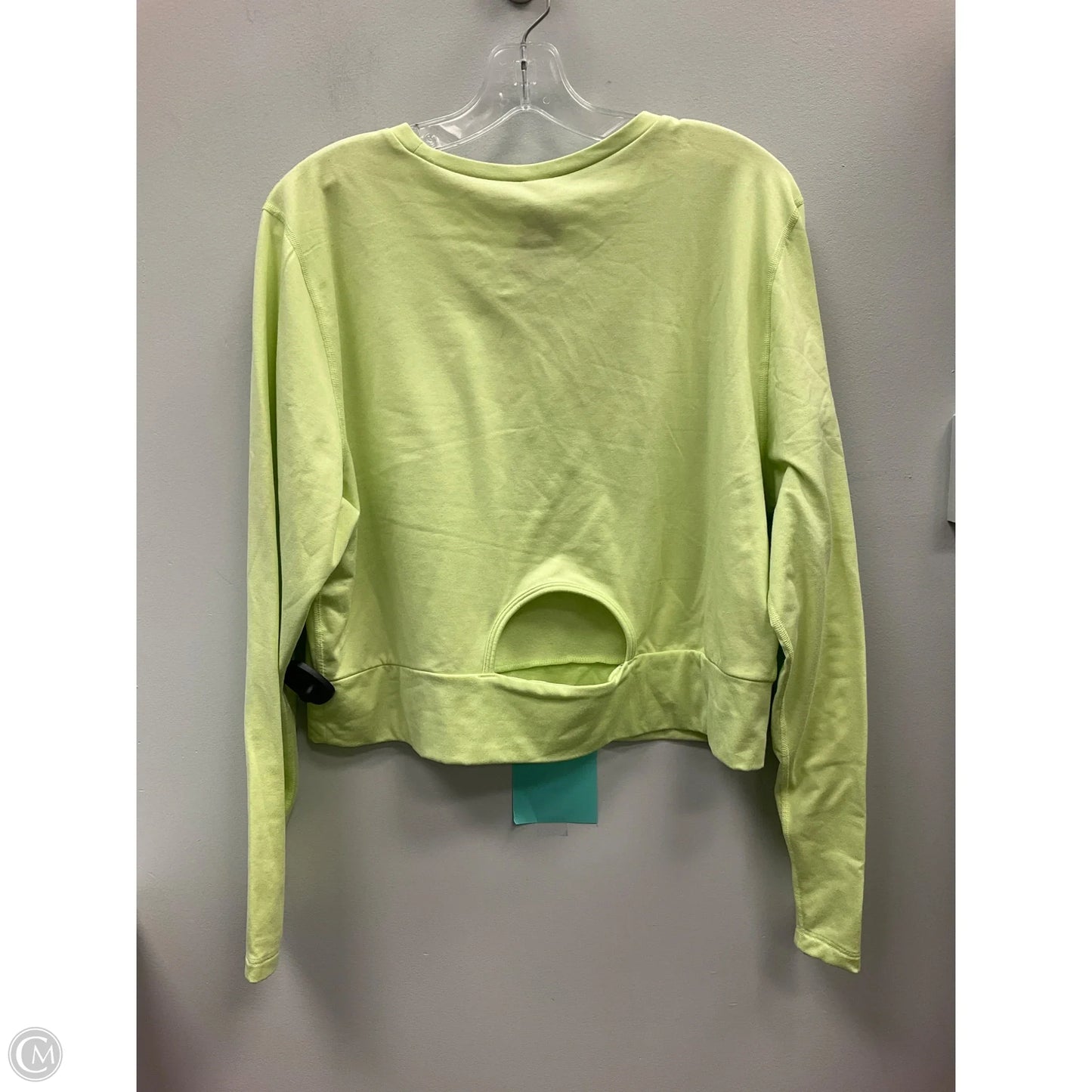 Athletic Top Long Sleeve Crewneck By Old Navy In Green, Size: Xl