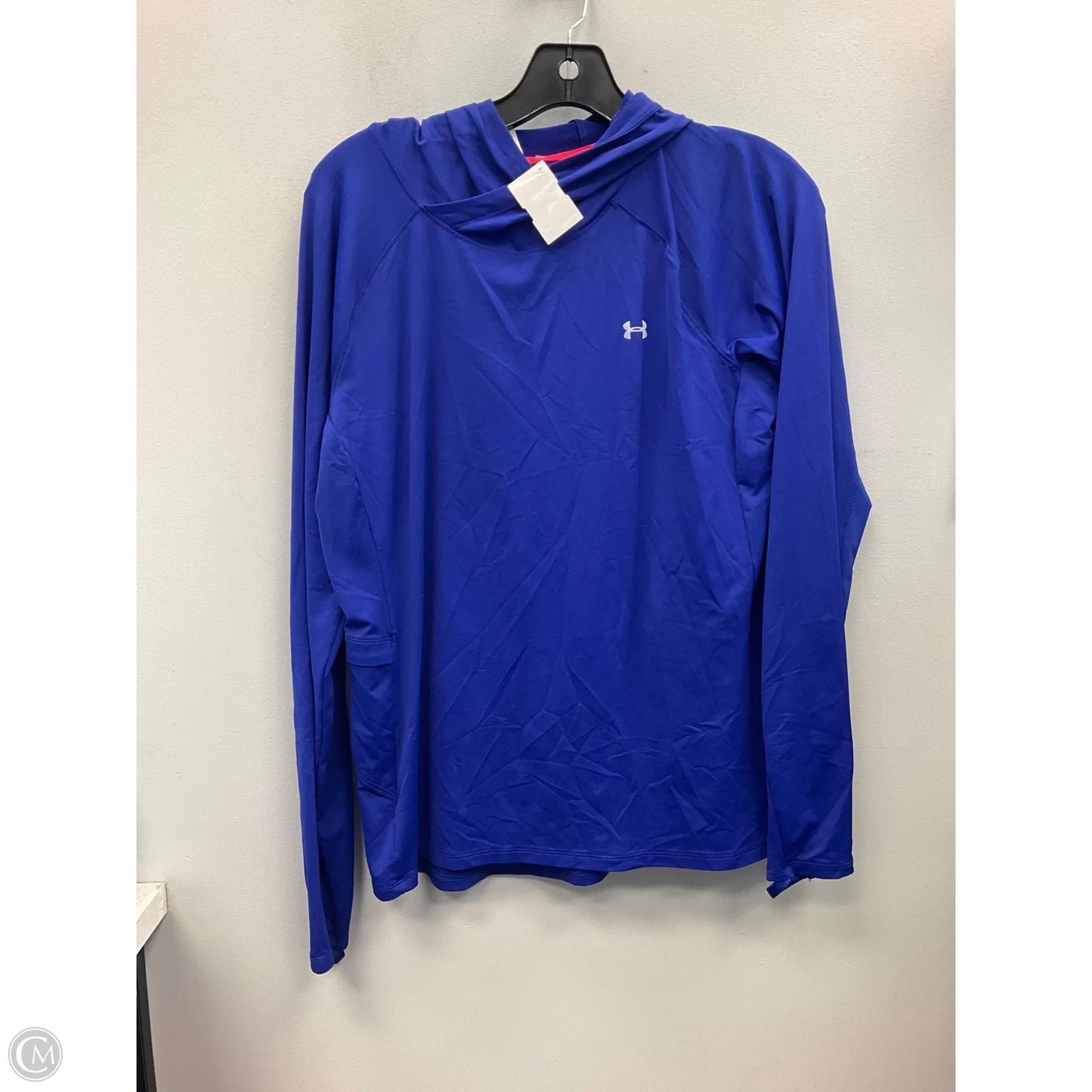 Athletic Sweatshirt Hoodie By Under Armour In Blue, Size: L