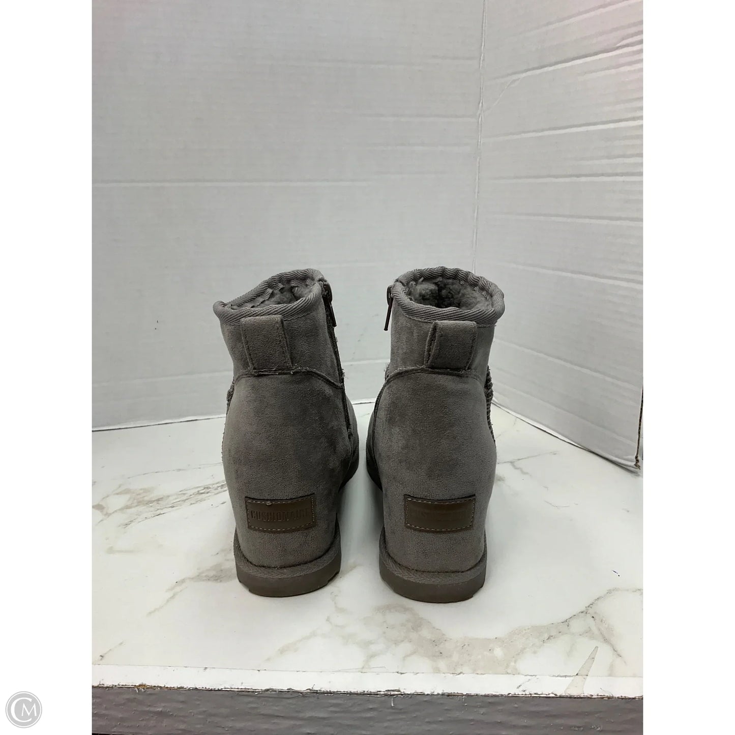 Boots Ankle Flats By Cushionaire In Grey, Size: 7.5