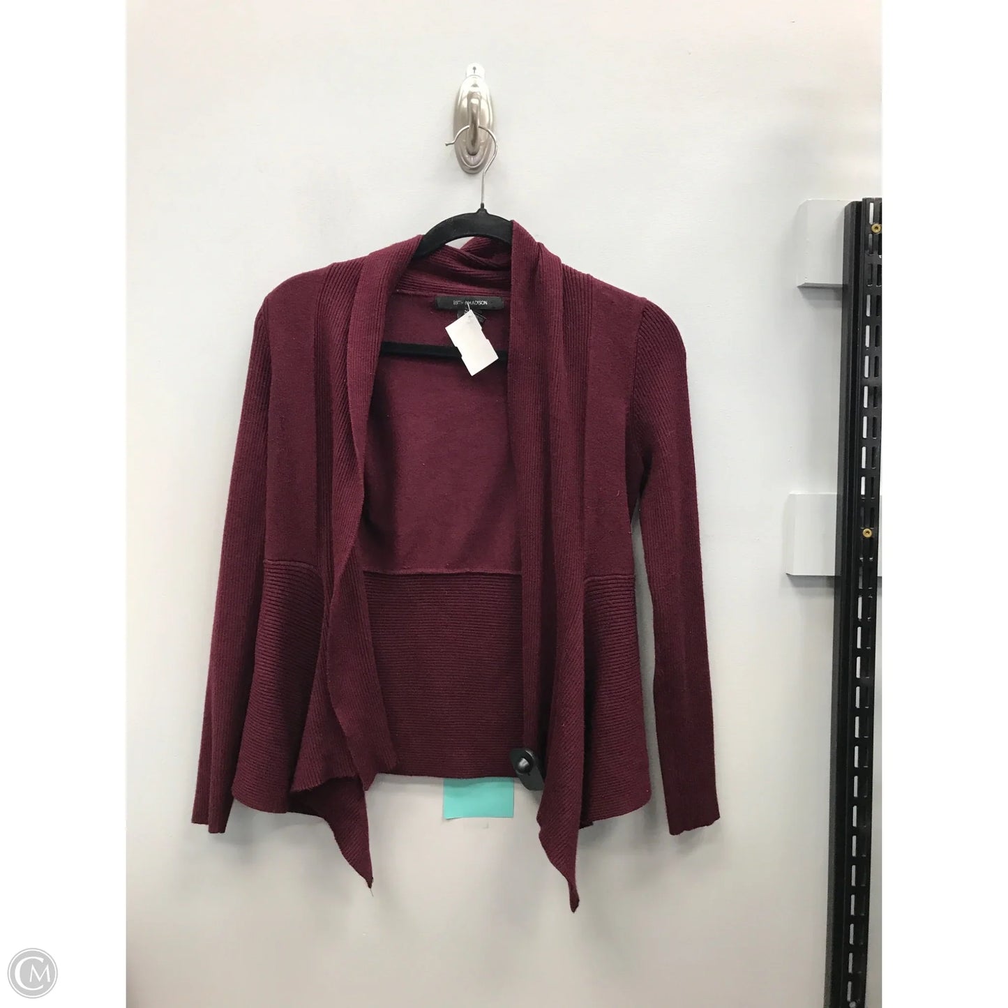 Sweater Cardigan By 89th And Madison In Maroon, Size: S