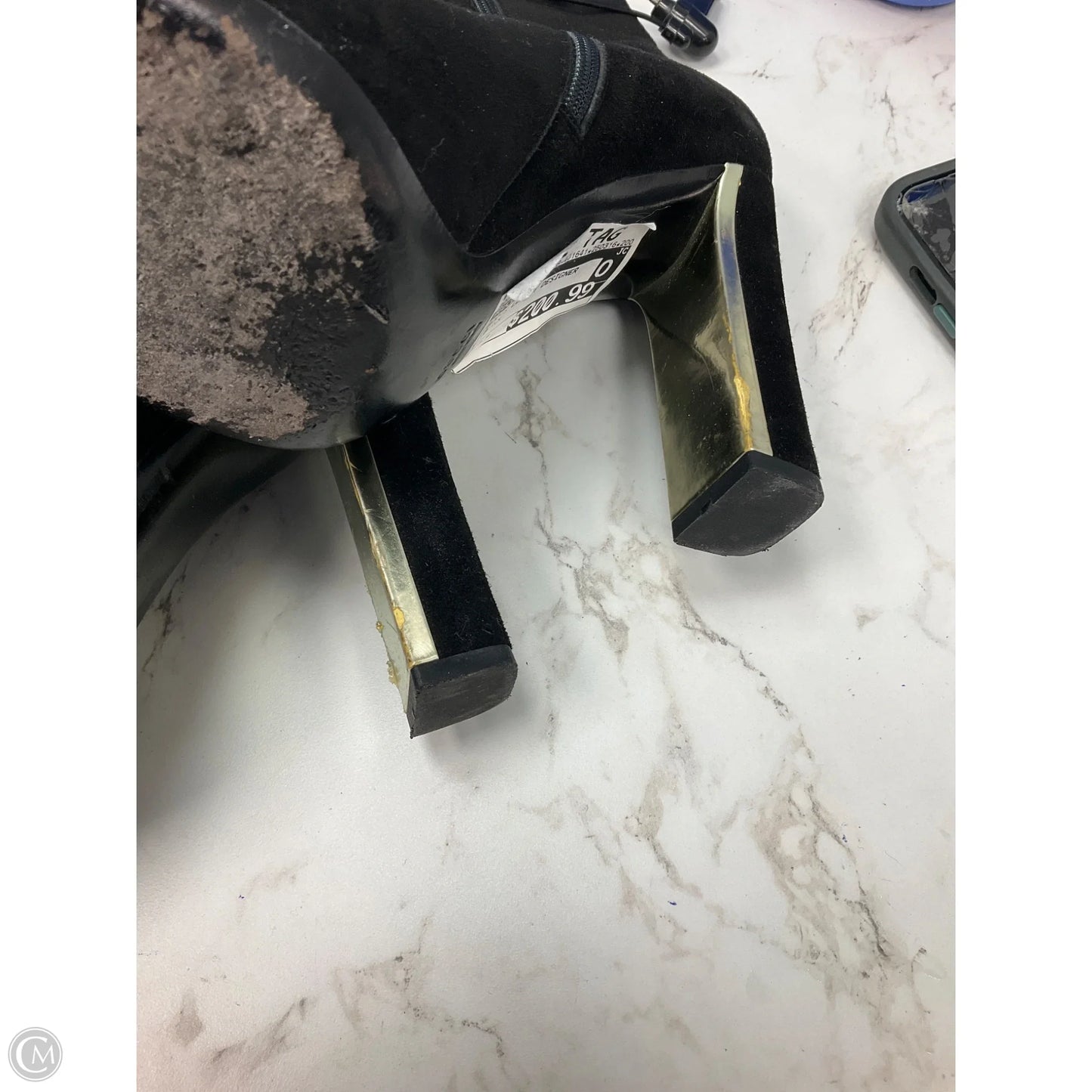 Boots Luxury Designer By Gucci In Black, Size: 7