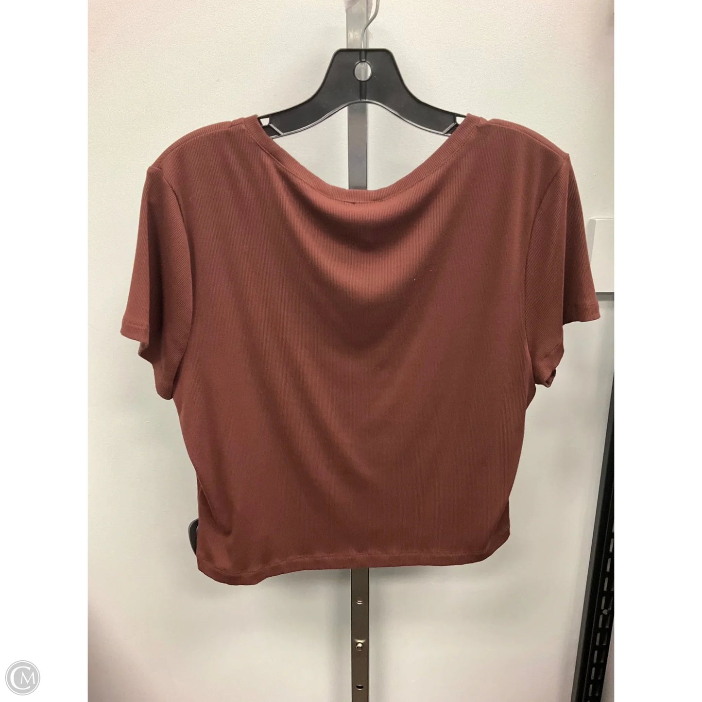 Top Short Sleeve By Express In Brown, Size: Xl