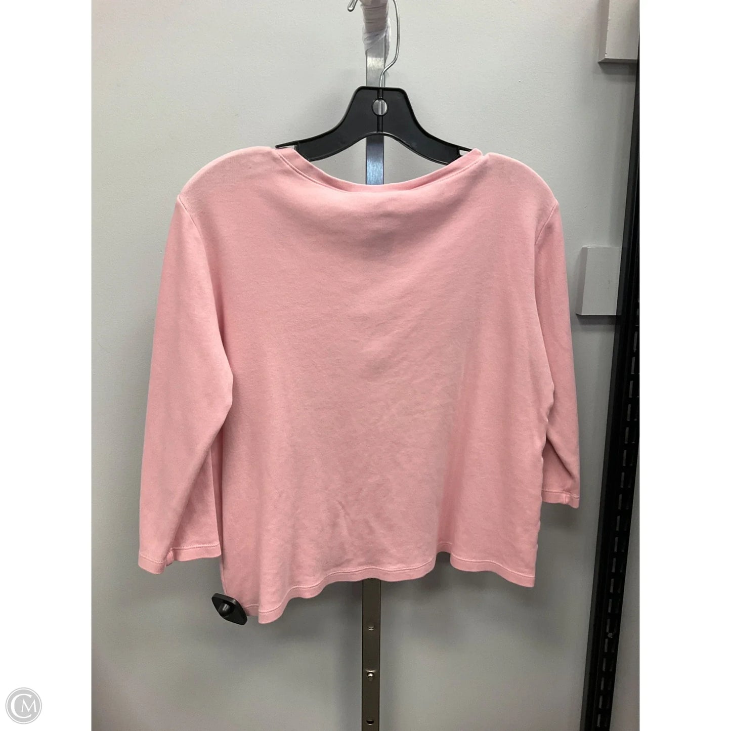 Top 3/4 Sleeve By Karen Scott In Pink, Size: Mp