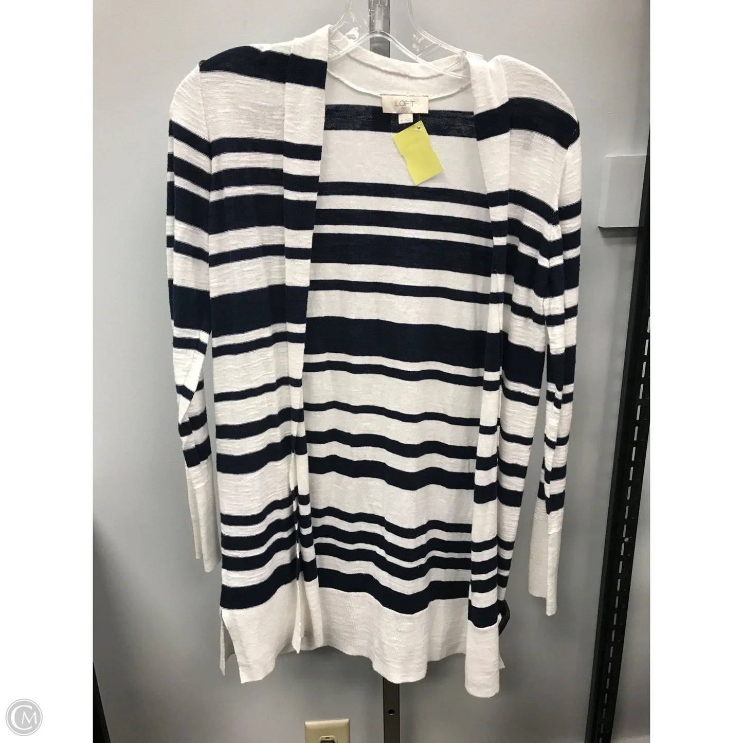 Cardigan By Loft In Striped Pattern, Size: Xs