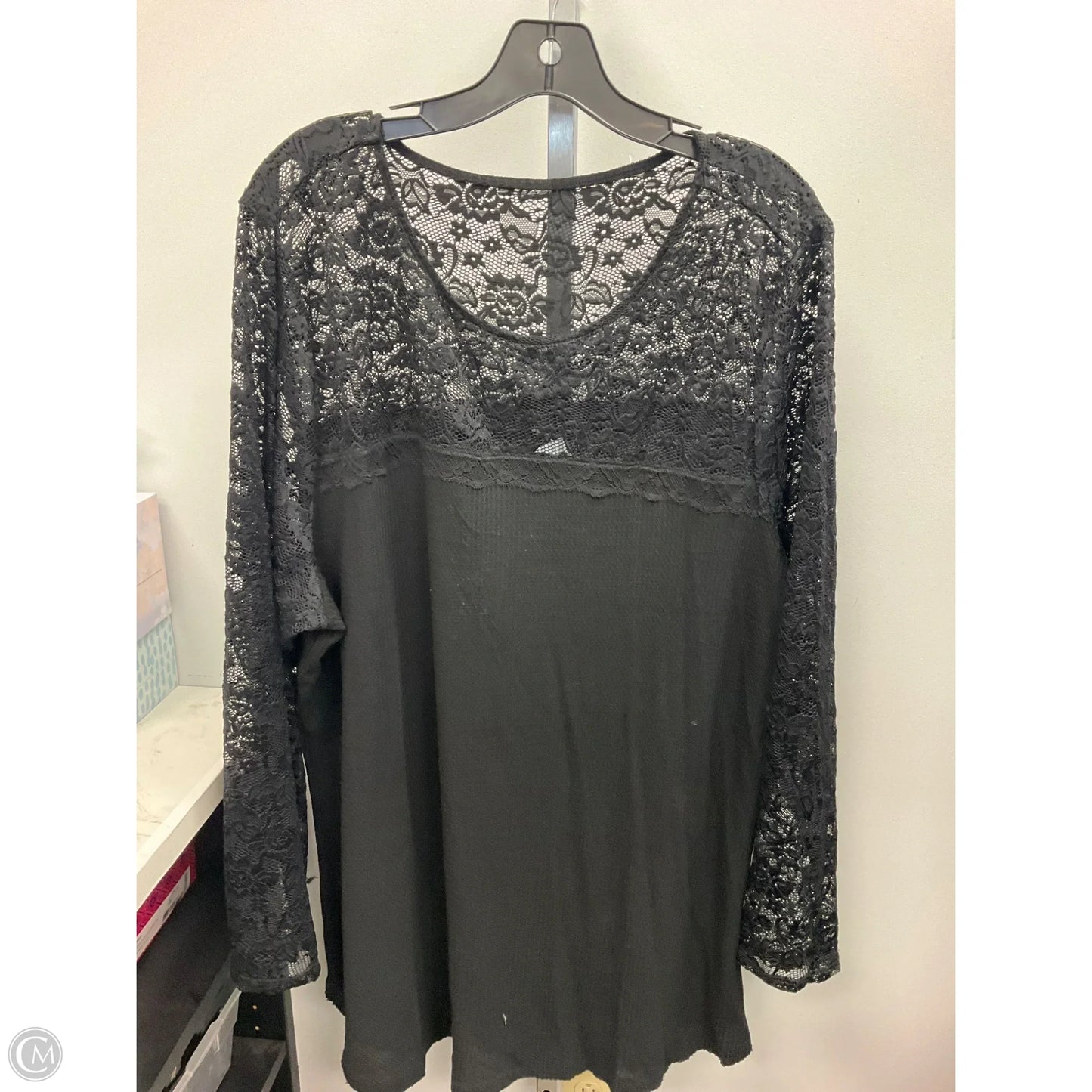 Top Long Sleeve By Torrid In Black, Size: 4x