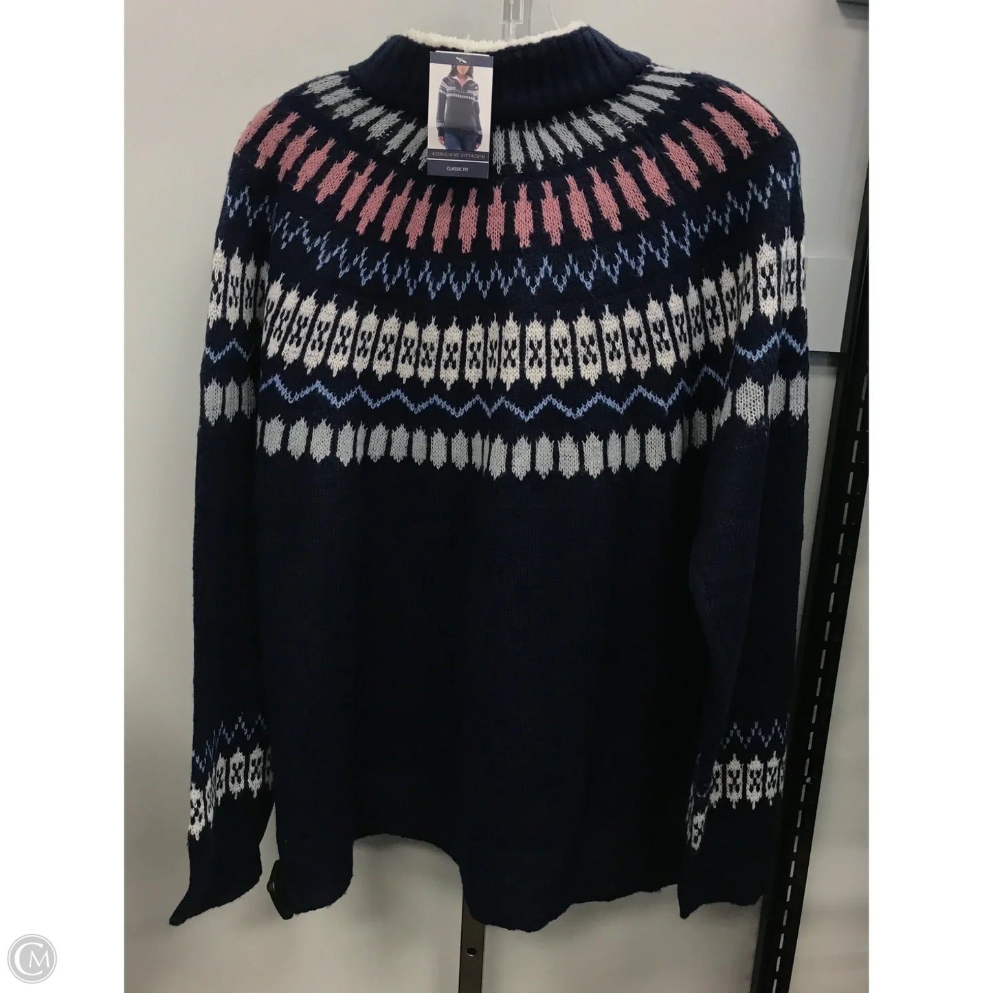 Sweater By Adrienne Vittadini In Blue, Size: Xxl