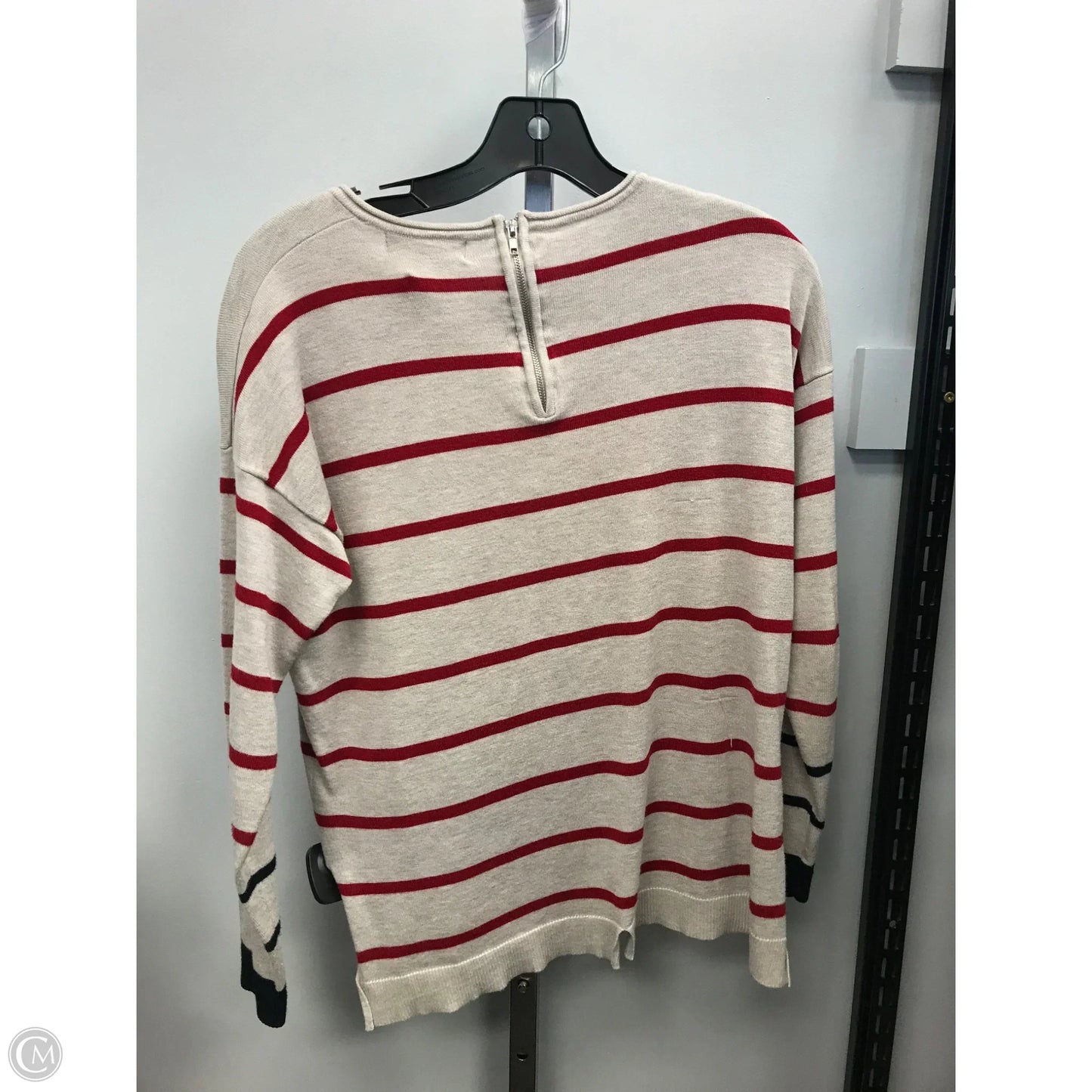 Top Long Sleeve By Verve In Striped Pattern, Size: S