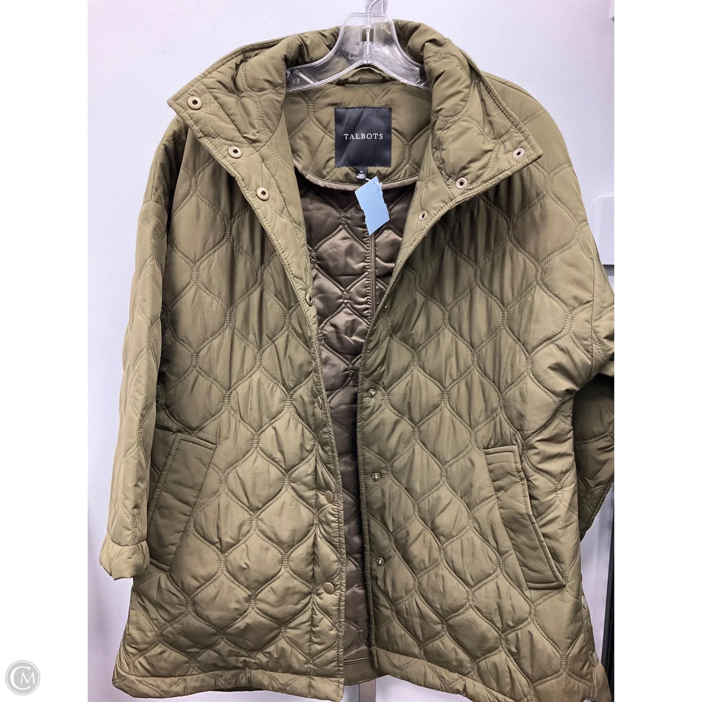 Jacket Puffer & Quilted By Talbots In Green, Size: Xs