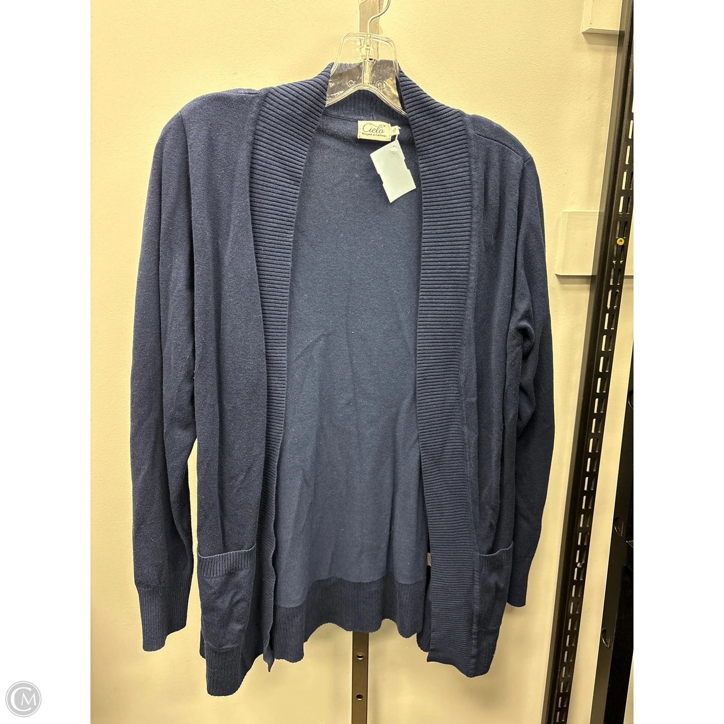 Sweater Cardigan By Cielo In Blue, Size: Xl