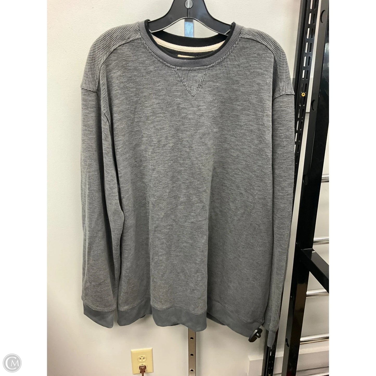 Sweatshirt Crewneck By Clothes Mentor In Grey, Size: Xxl