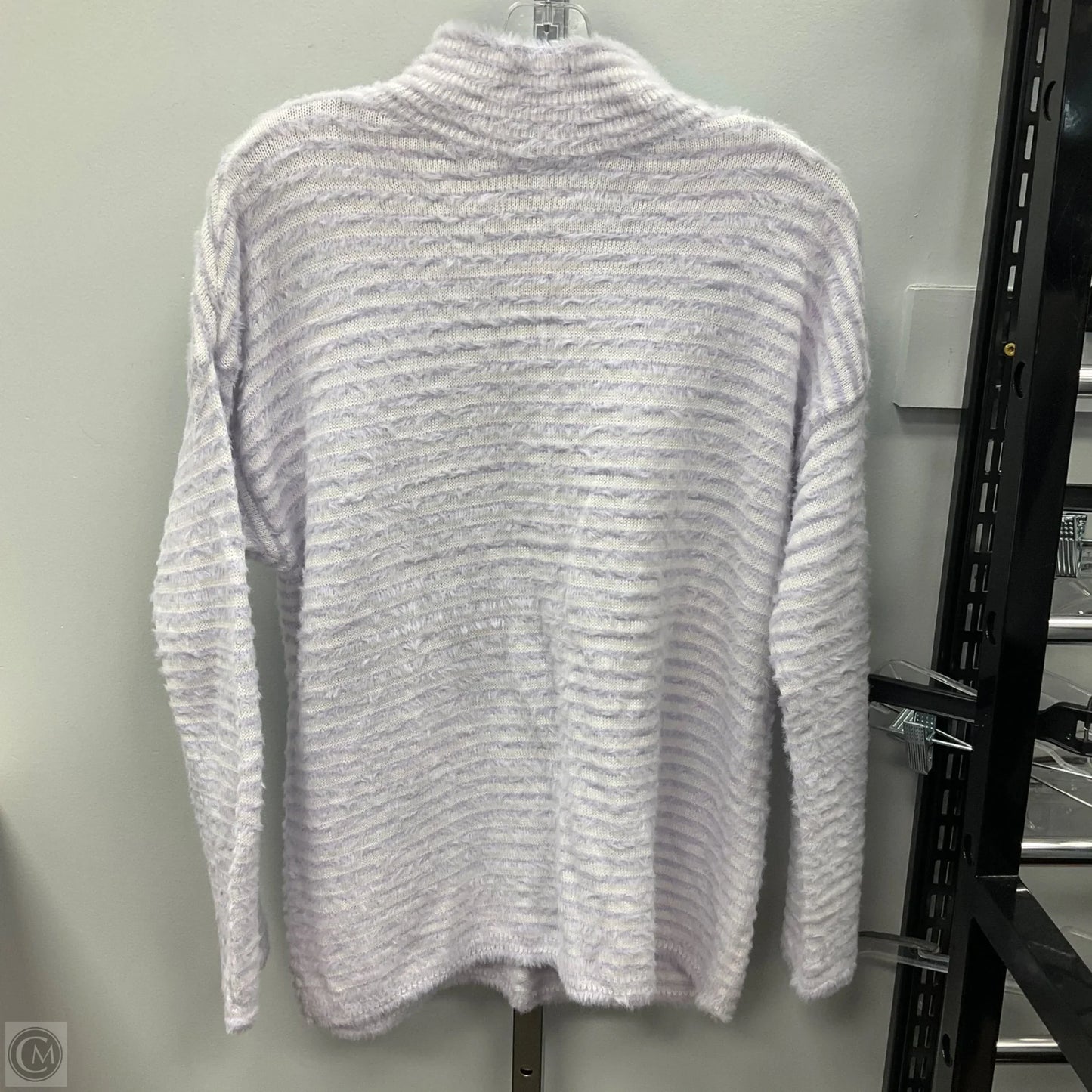 Sweater By Chicos In Striped Pattern, Size: L