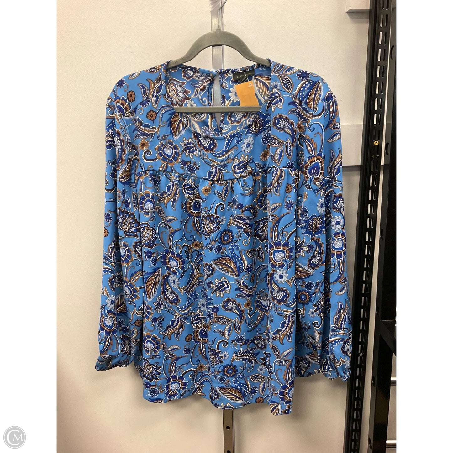 Top Long Sleeve By J. Jill In Paisley Print, Size: 2x