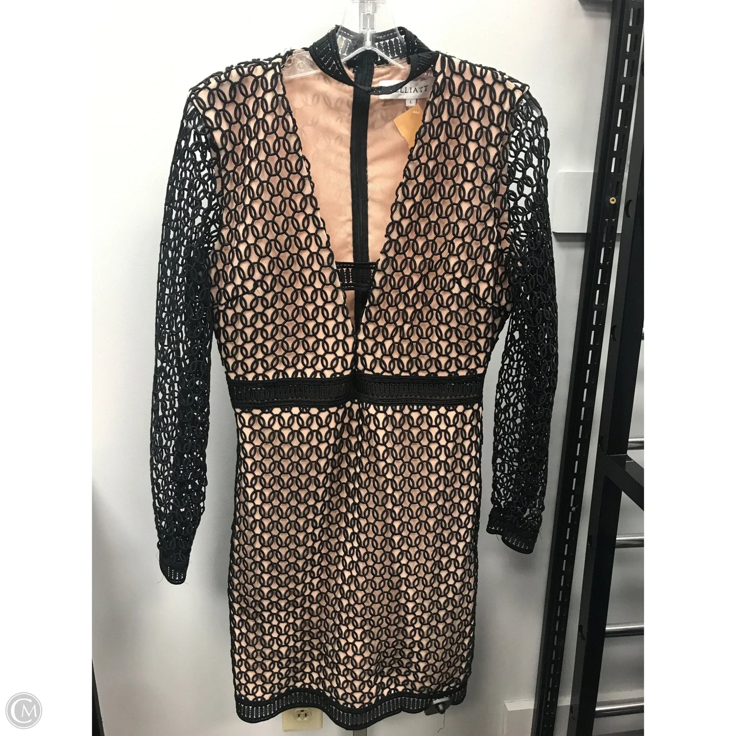 Dress Party Short By Elliatt In Black & Tan, Size: L