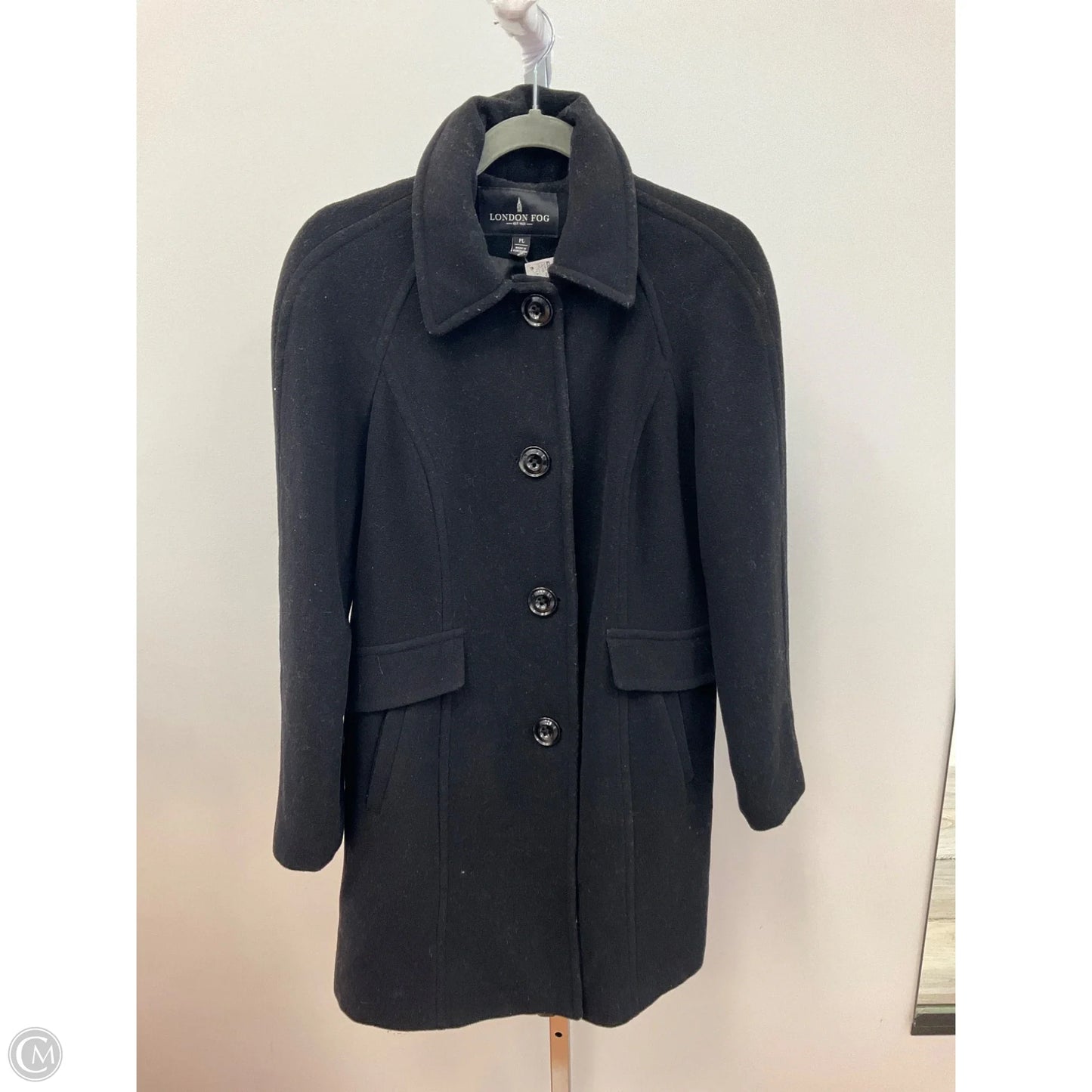Coat Peacoat By London Fog In Black, Size: Lp