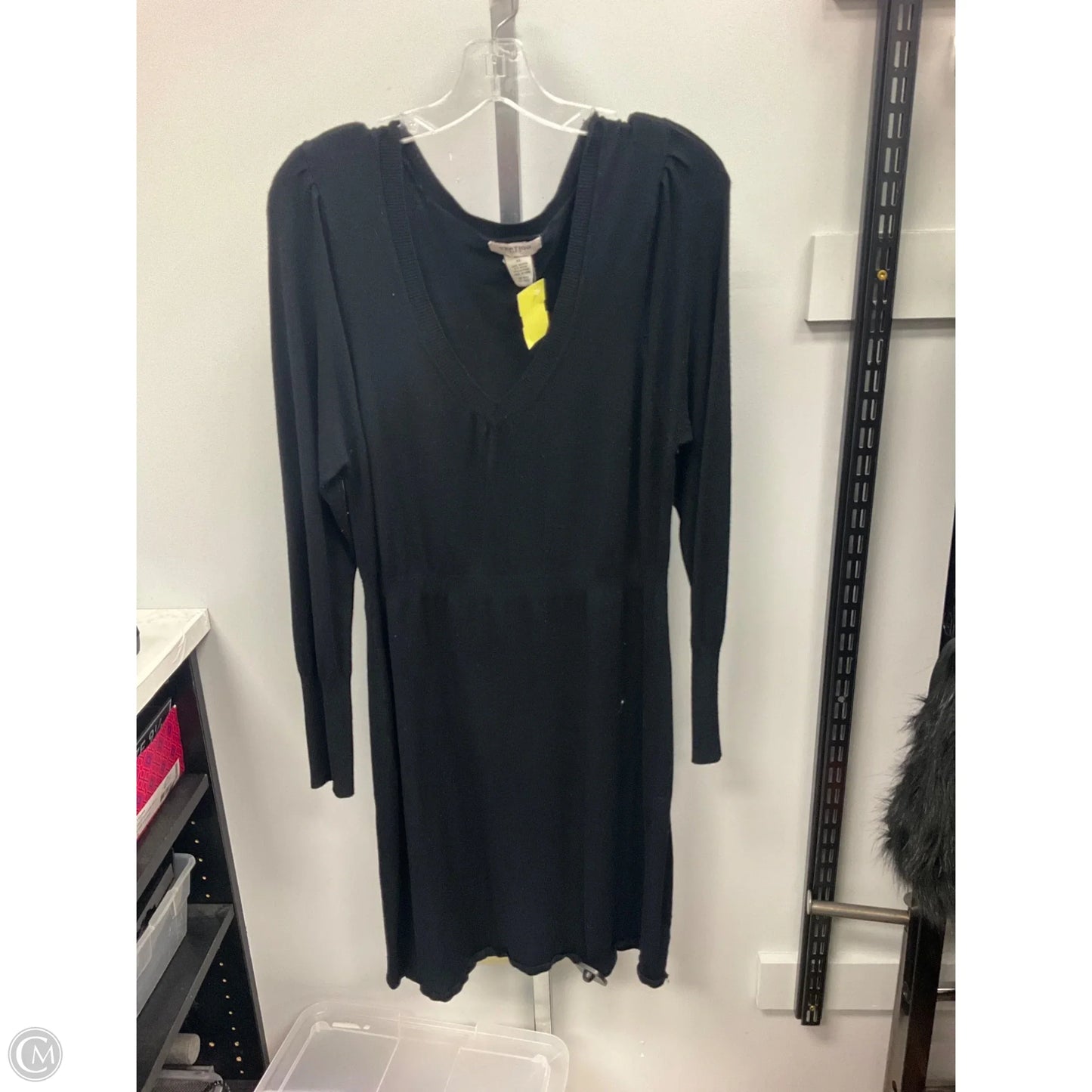 Dress Casual Midi By Vertigo In Black, Size: Xl
