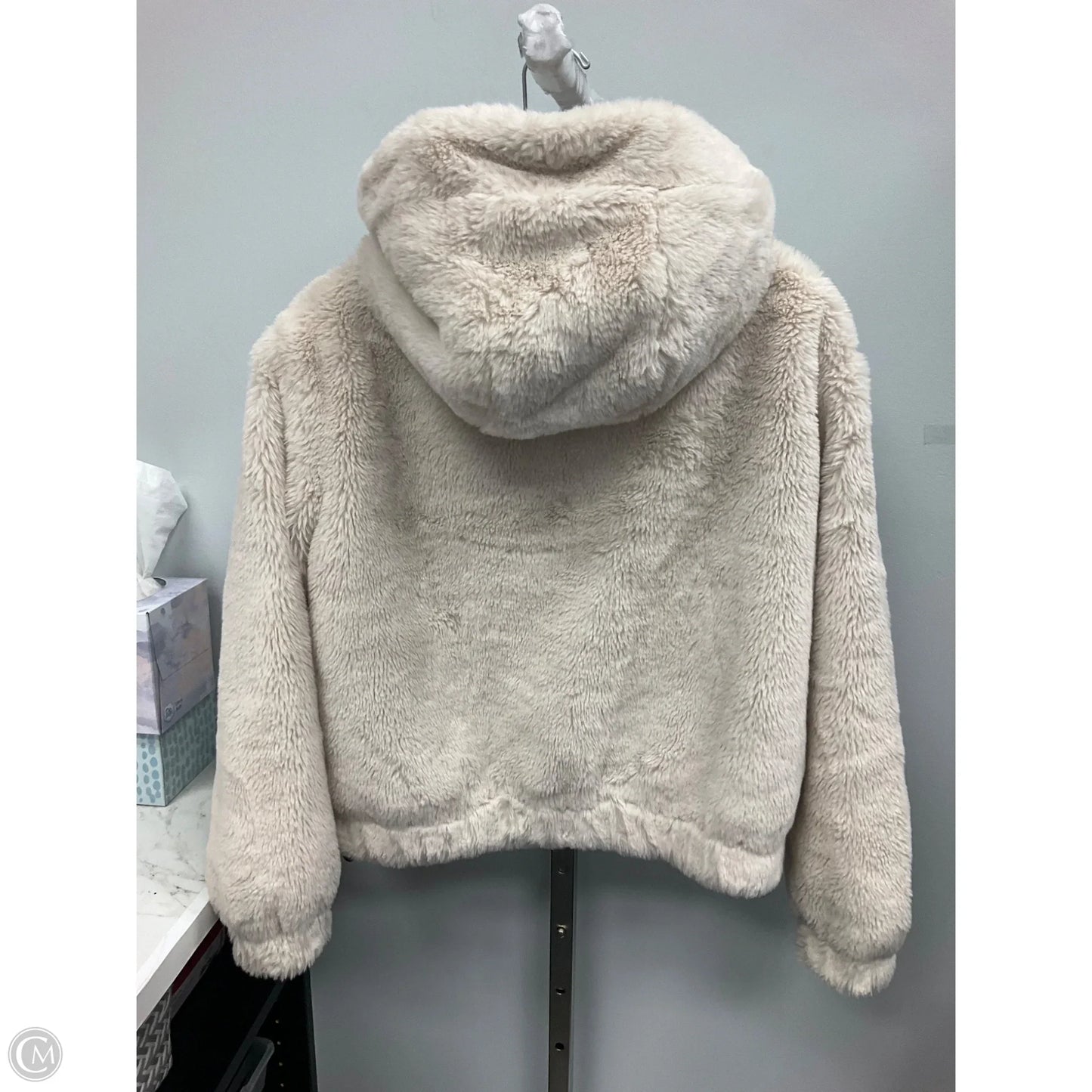 Jacket Faux Fur & Sherpa By Philosophy In Cream, Size: S
