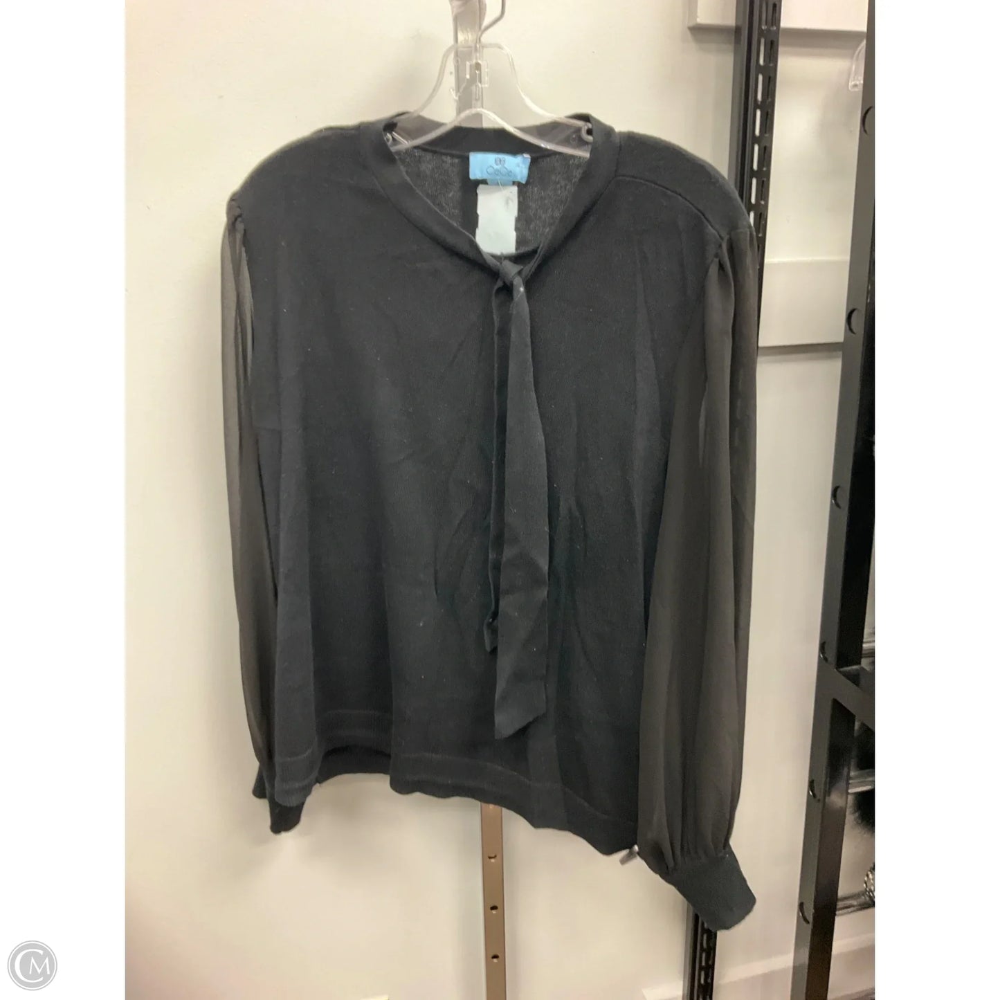 Top Long Sleeve By Cece In Black, Size: Xl