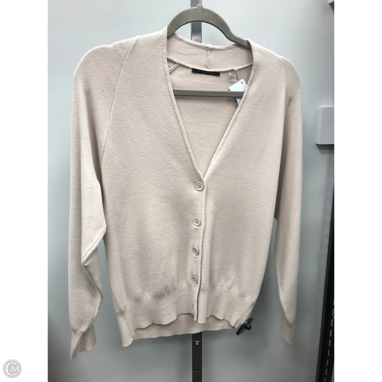 Sweater Cardigan By T Tahari In Cream, Size: Xs