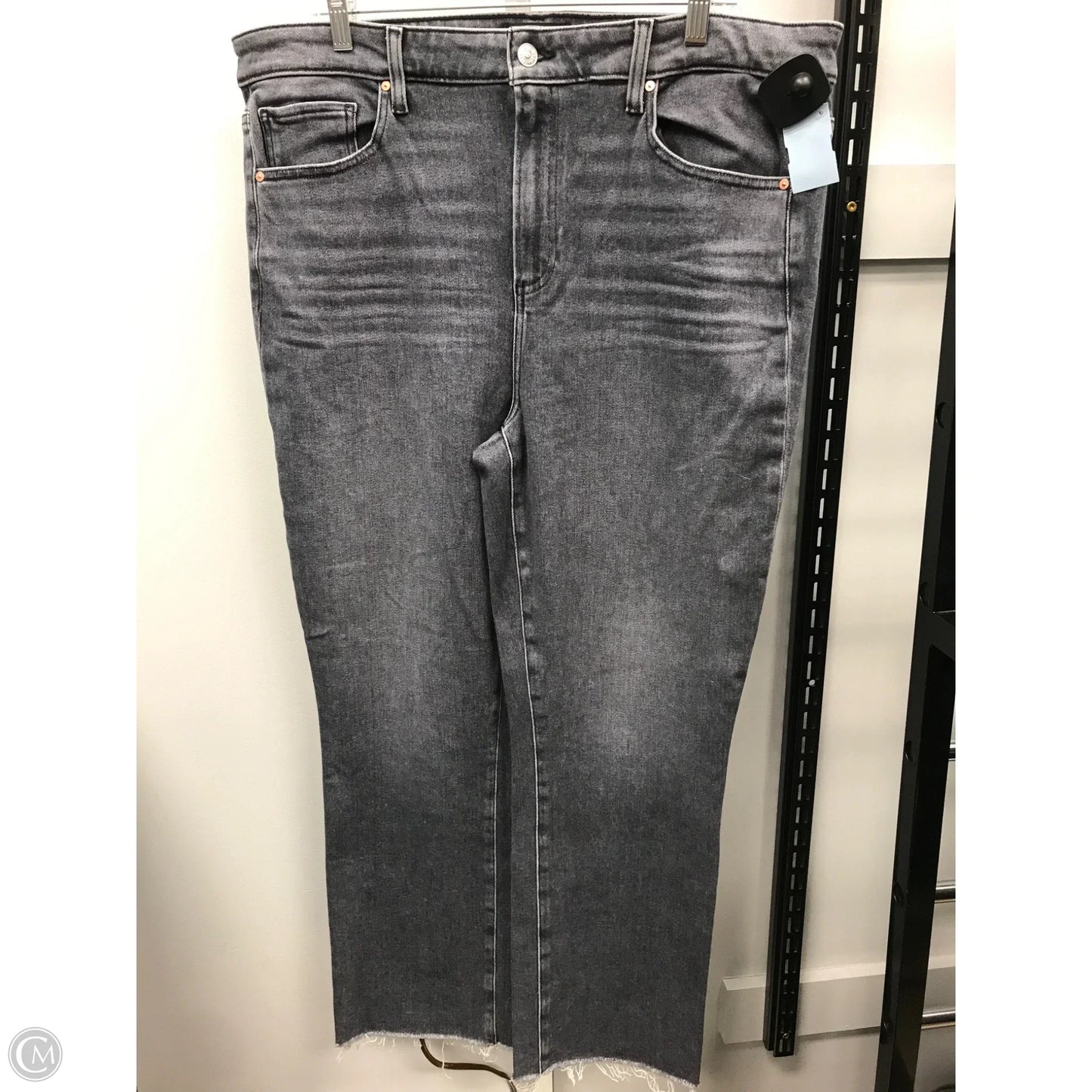 Jeans Straight By Paige In Grey Denim, Size: 16