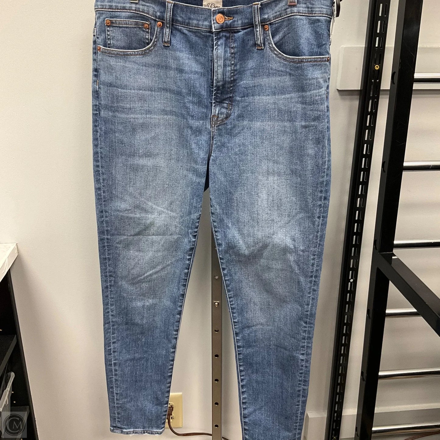 Jeans Skinny By J. Crew In Blue Denim, Size: 14