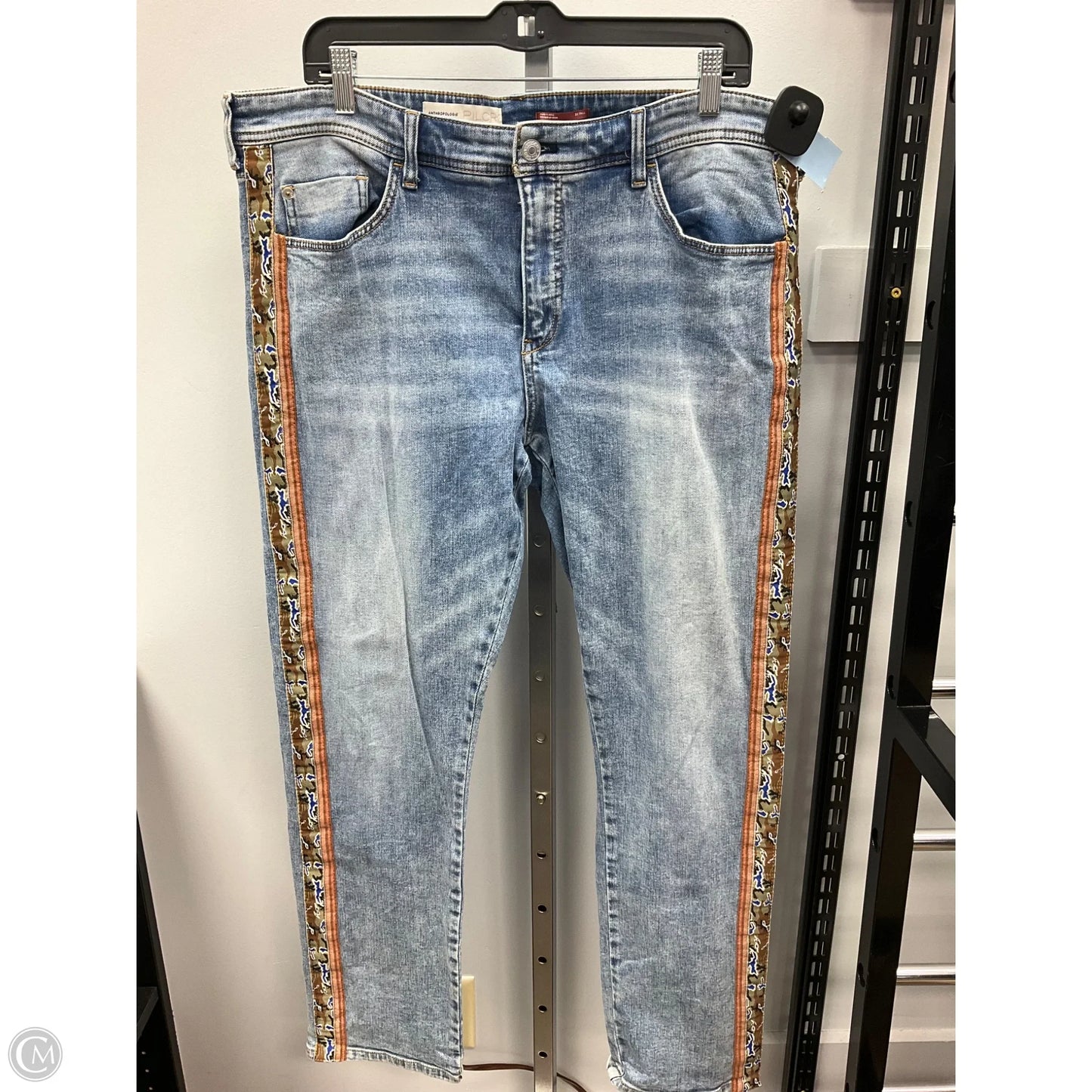 Jeans Straight By Pilcro In Blue Denim, Size: 14l