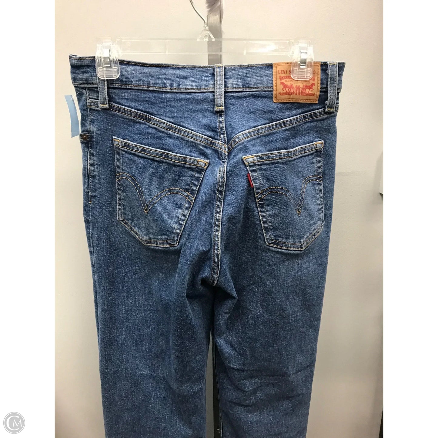 Jeans Straight By Levis In Blue Denim, Size: 4