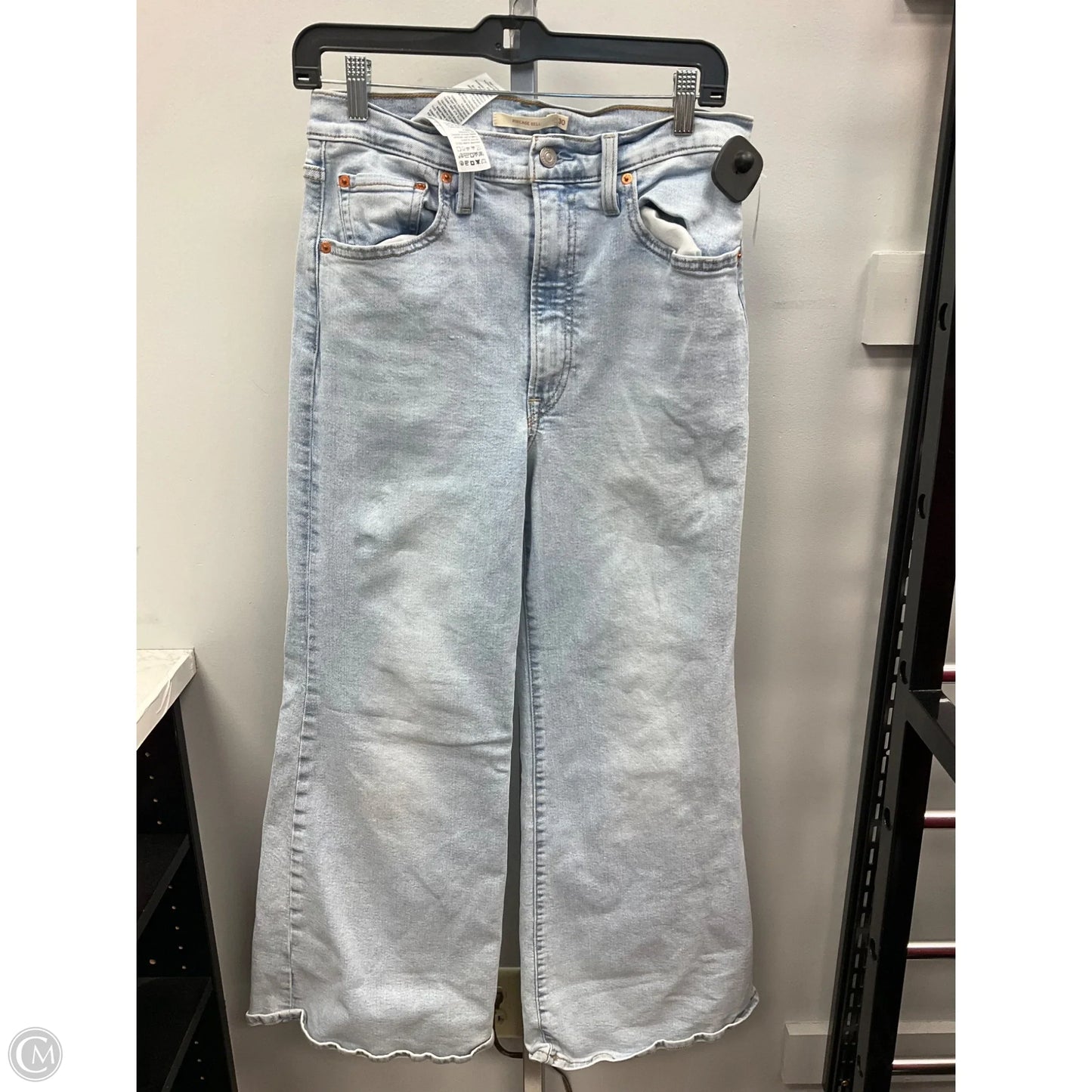 Jeans Wide Leg By Levis In Blue Denim, Size: 10