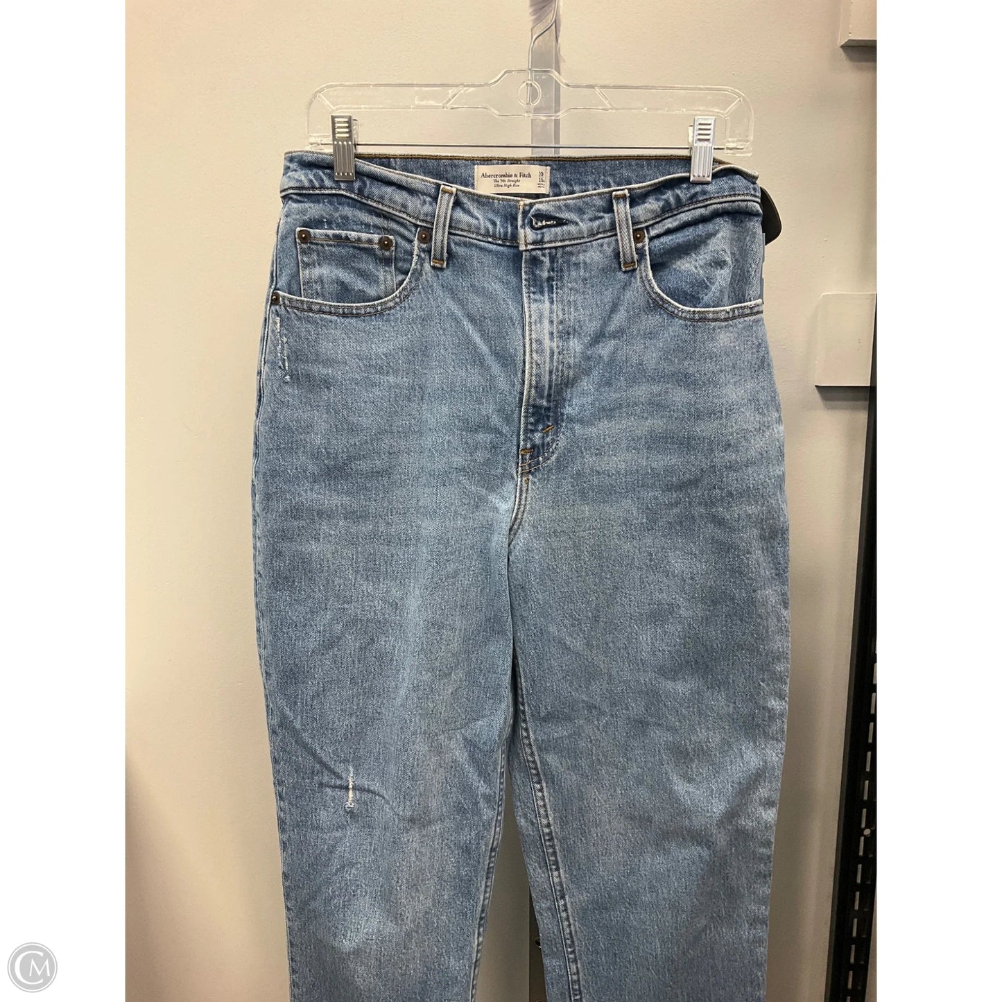 Jeans Straight By Abercrombie And Fitch In Blue Denim, Size: 10
