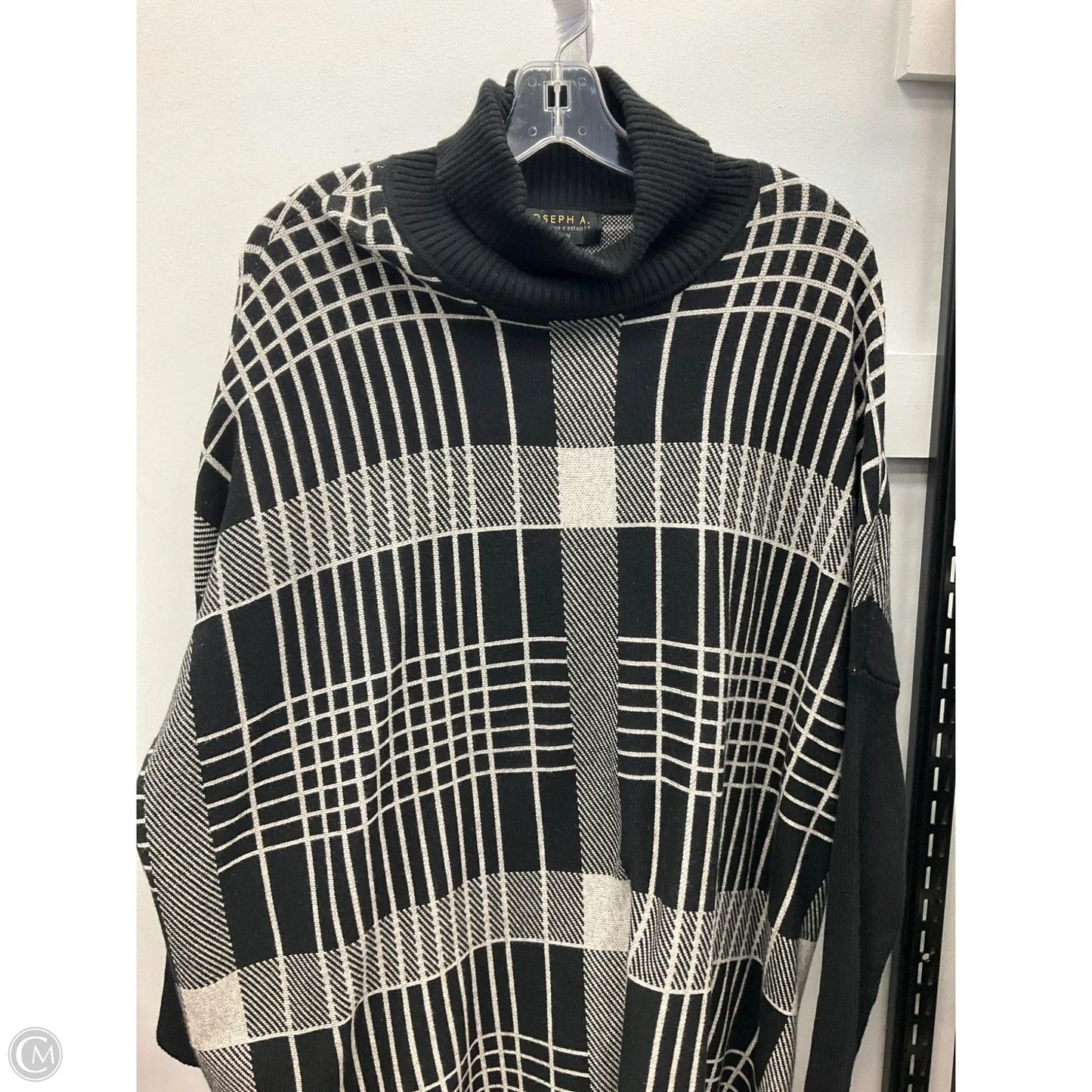 Sweater By Joseph A. In Black & Grey, Size: 1x