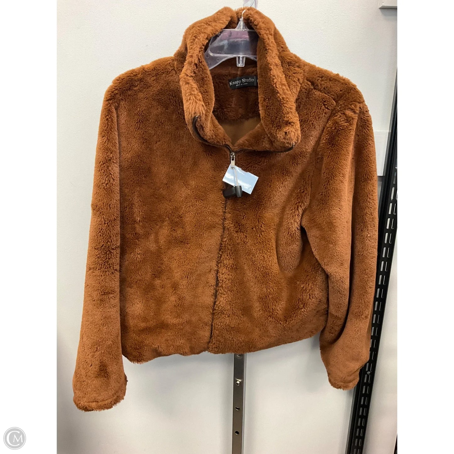 Jacket Faux Fur & Sherpa By Knapp Studio In Brown, Size: 1x