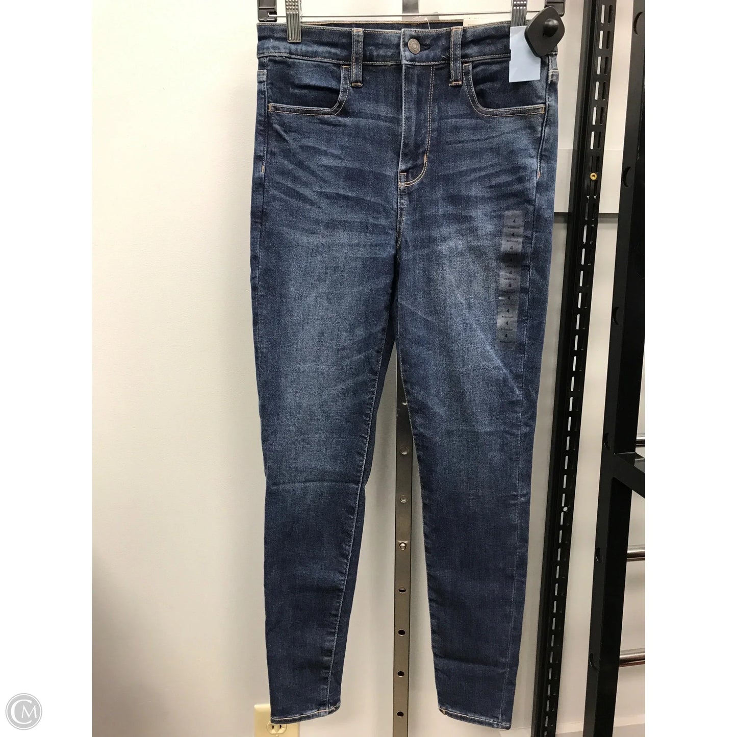 Jeans Jeggings By American Eagle In Blue Denim, Size: 4