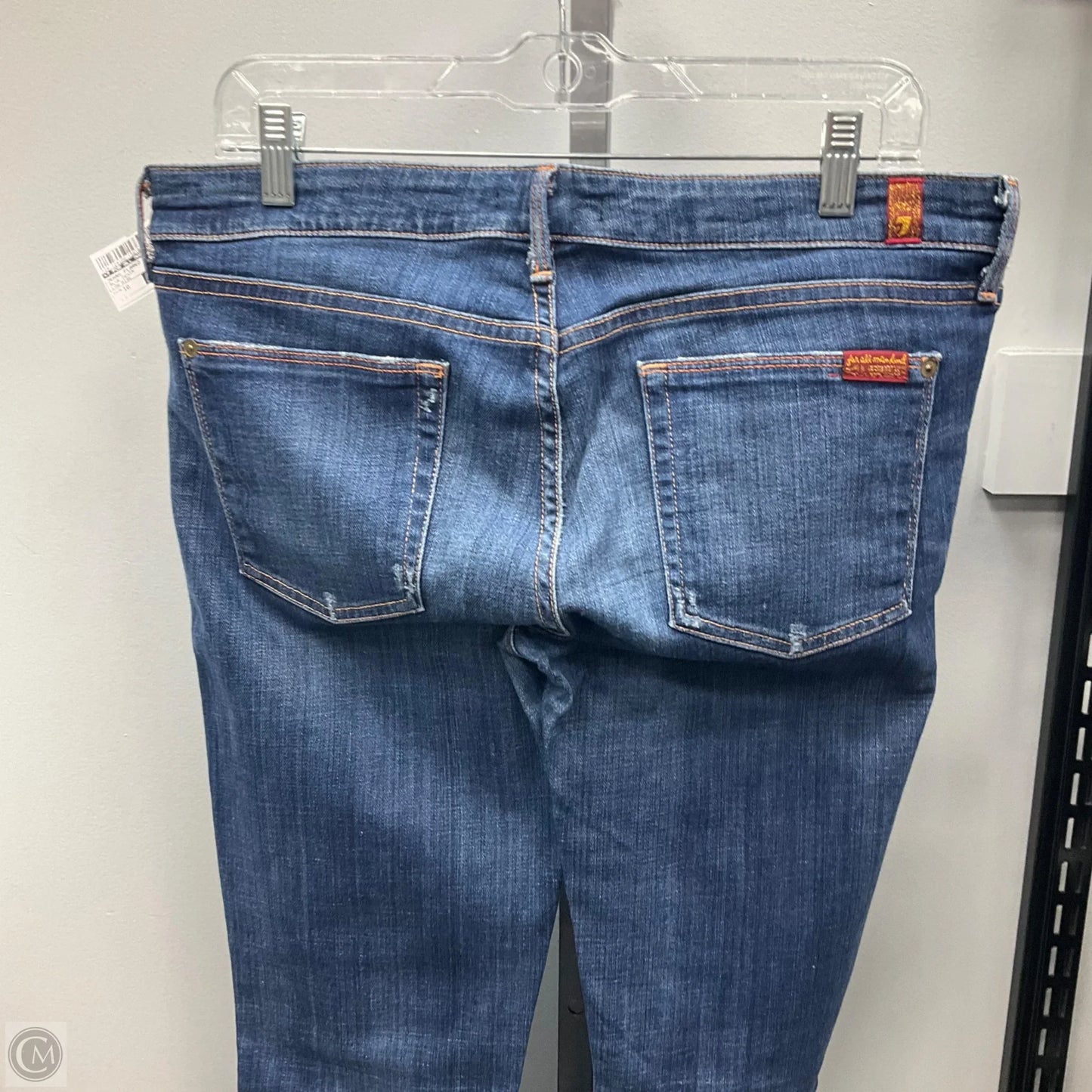 Jeans Flared By 7 For All Mankind In Blue Denim, Size: 10