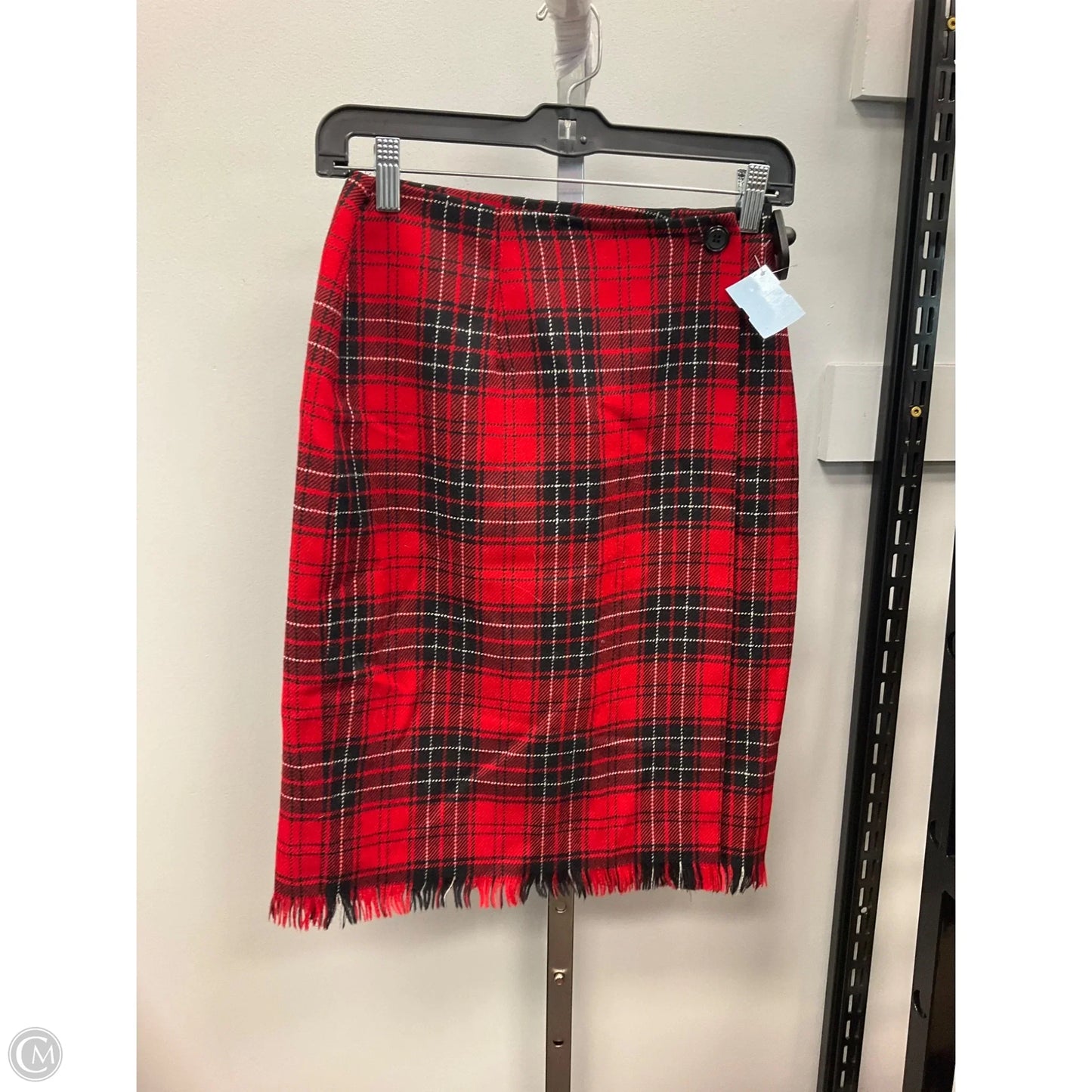 Skirt Mini & Short By Rafaella In Plaid Pattern, Size: 6