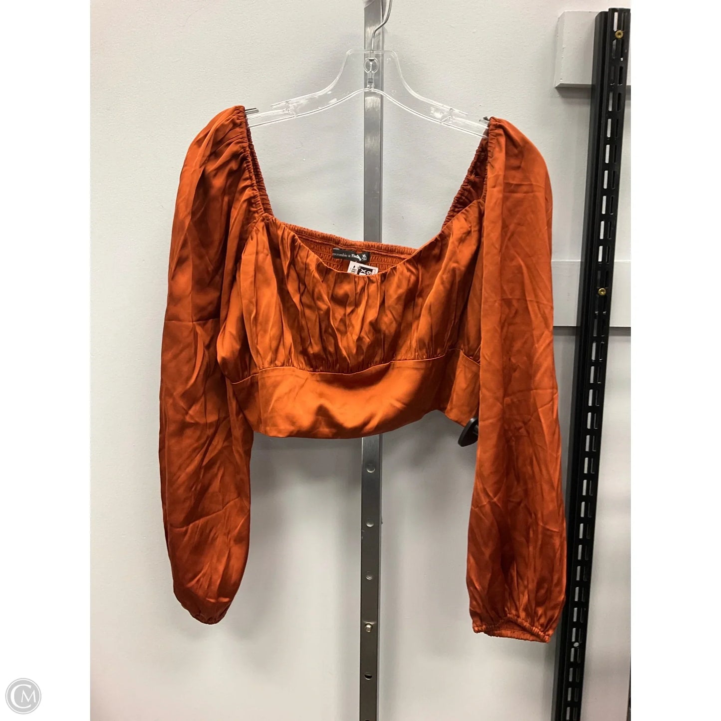Top Long Sleeve By Abercrombie And Fitch In Copper, Size: Xl