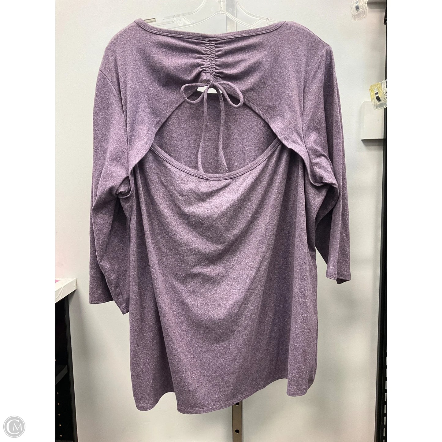 Top 3/4 Sleeve By Dressbarn In Purple, Size: 2x