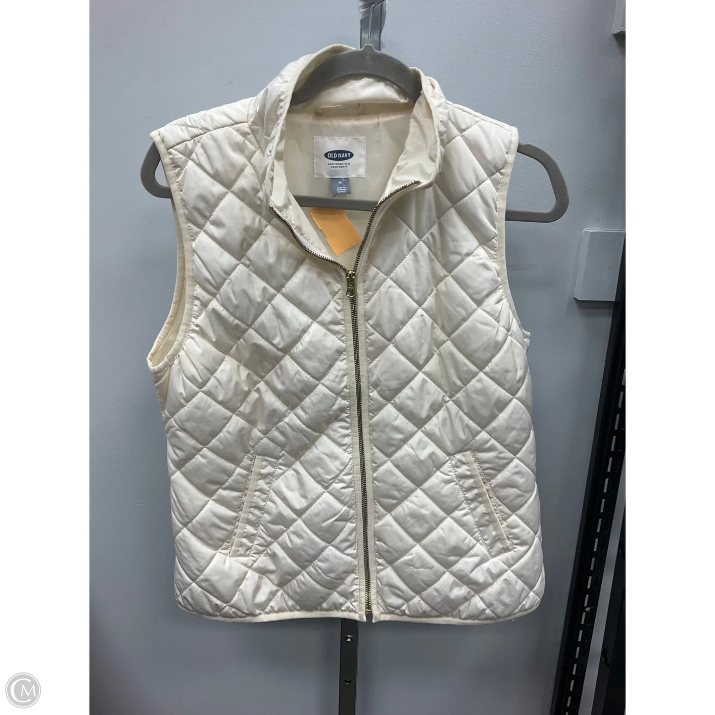 Vest Puffer & Quilted By Old Navy In Cream, Size: M