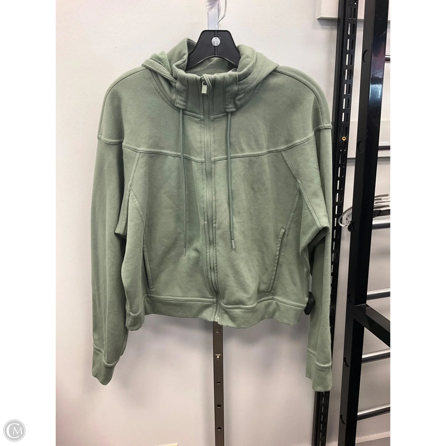 Athletic Sweatshirt Hoodie By Yogalicious In Green, Size: L