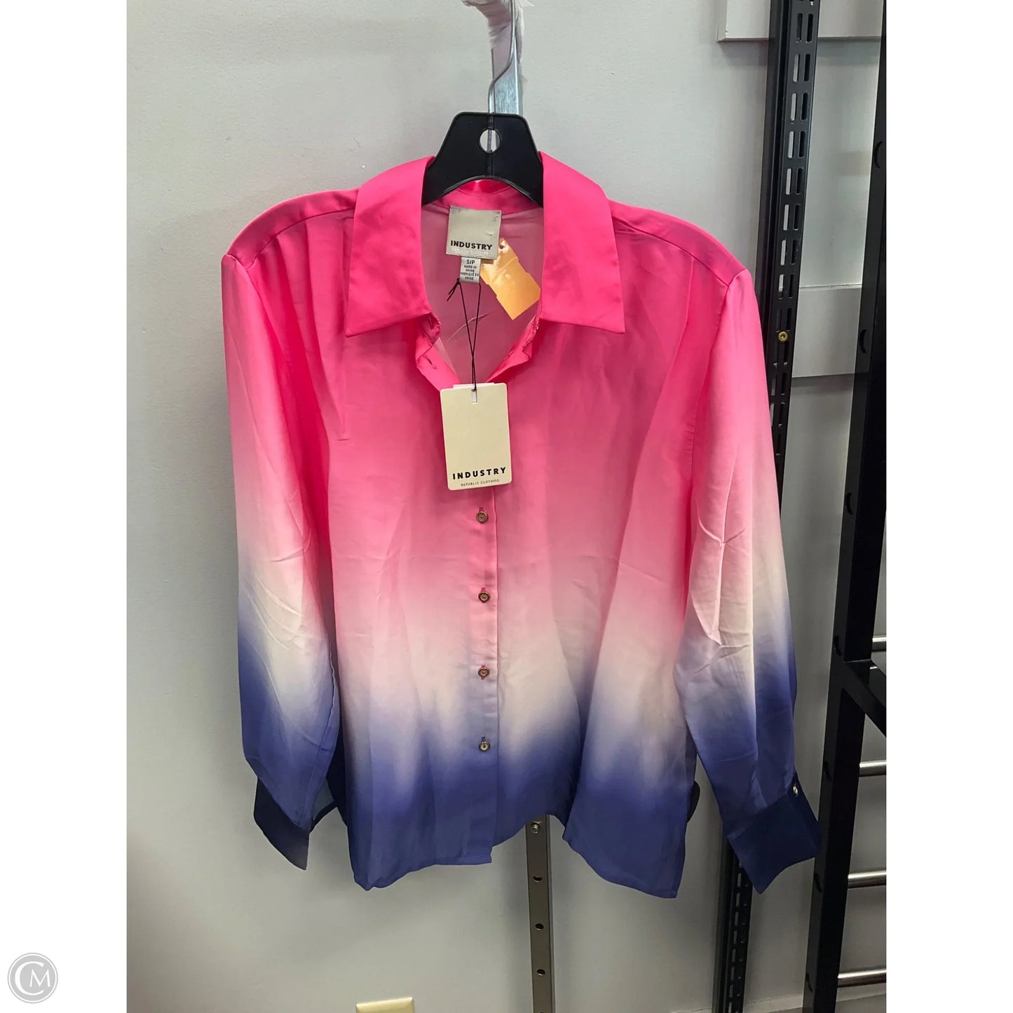 Top Long Sleeve By Industry In Pink & Purple, Size: S